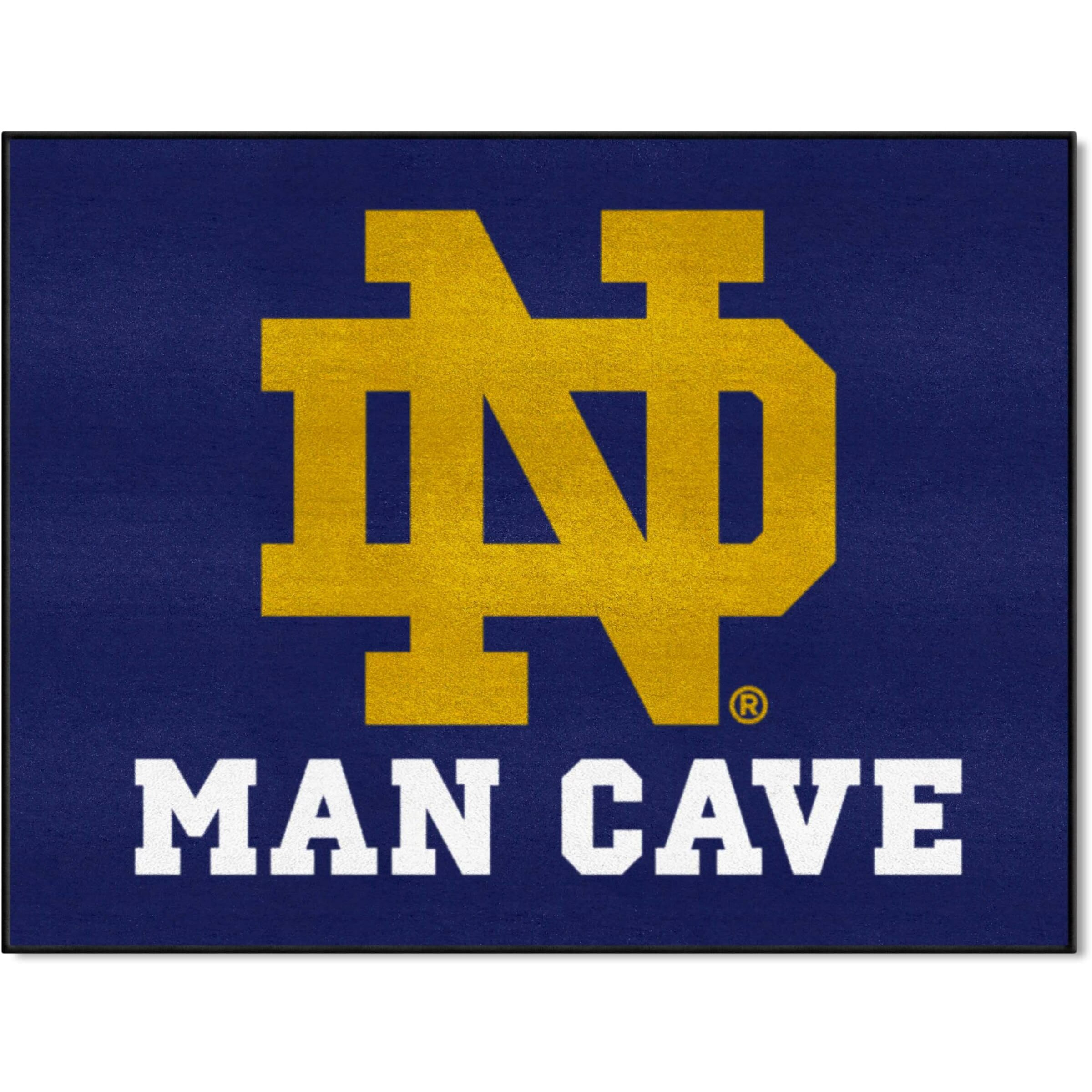 FANMATS 14581 Notre Dame All-Star Mat - Man Cave | Navy | 33.75 x42.5  | Standalone ND Logo