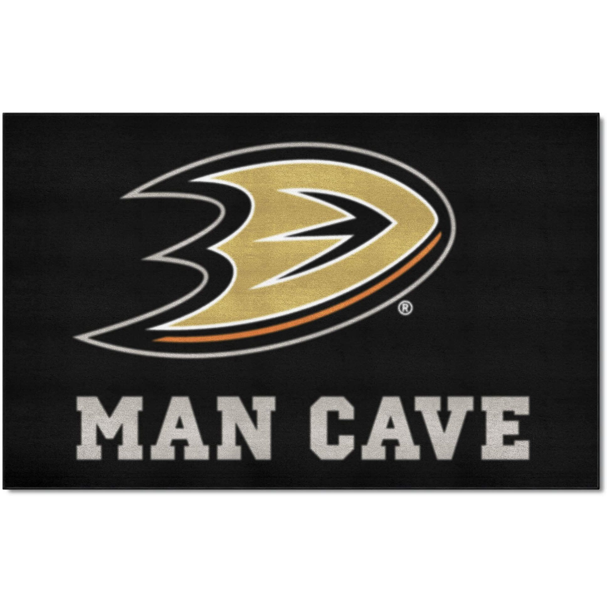 FANMATS 14391 Anaheim Ducks Man Cave UltiMat Rug - 5ft. x 8ft. | Sports Fan Area Rug, Home Decor Rug and Tailgating Mat