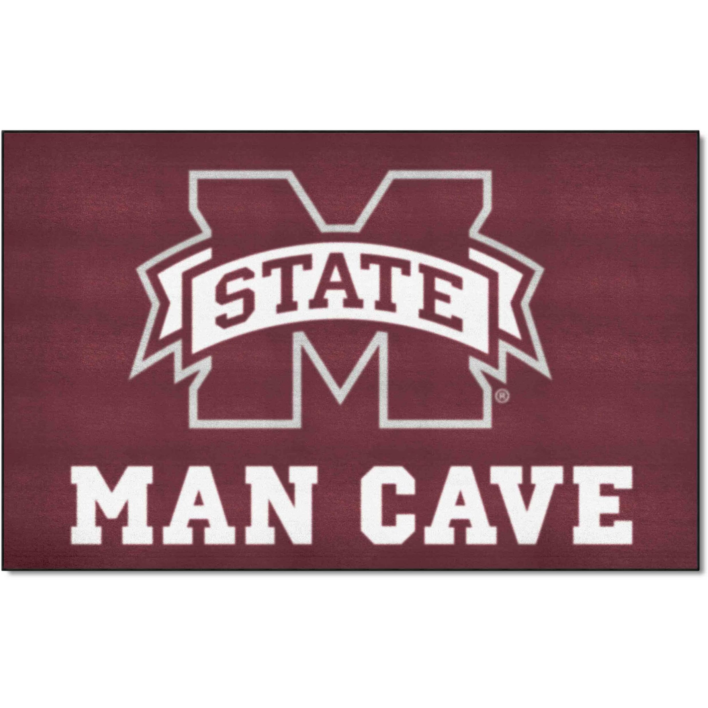 FANMATS 14574 Mississippi State Bulldogs Man Cave Tailgater Rug - 5ft. x 6ft. Sports Fan Area Rug, Home Decor Rug and Tailgating Mat