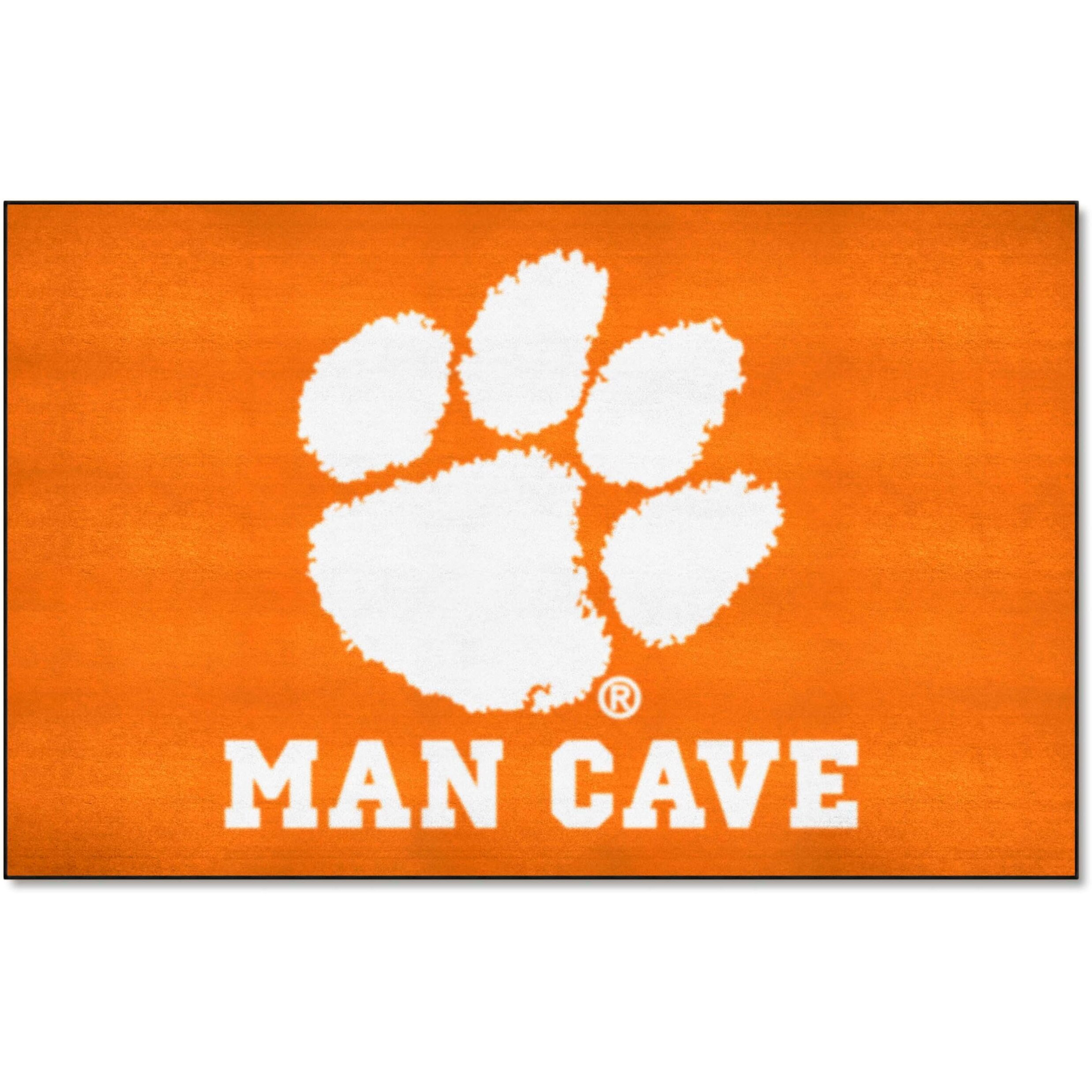 FANMATS 14539 Clemson Tigers Man Cave UltiMat Rug - 5ft. x 8ft. | Sports Fan Area Rug, Home Decor Rug and Tailgating Mat