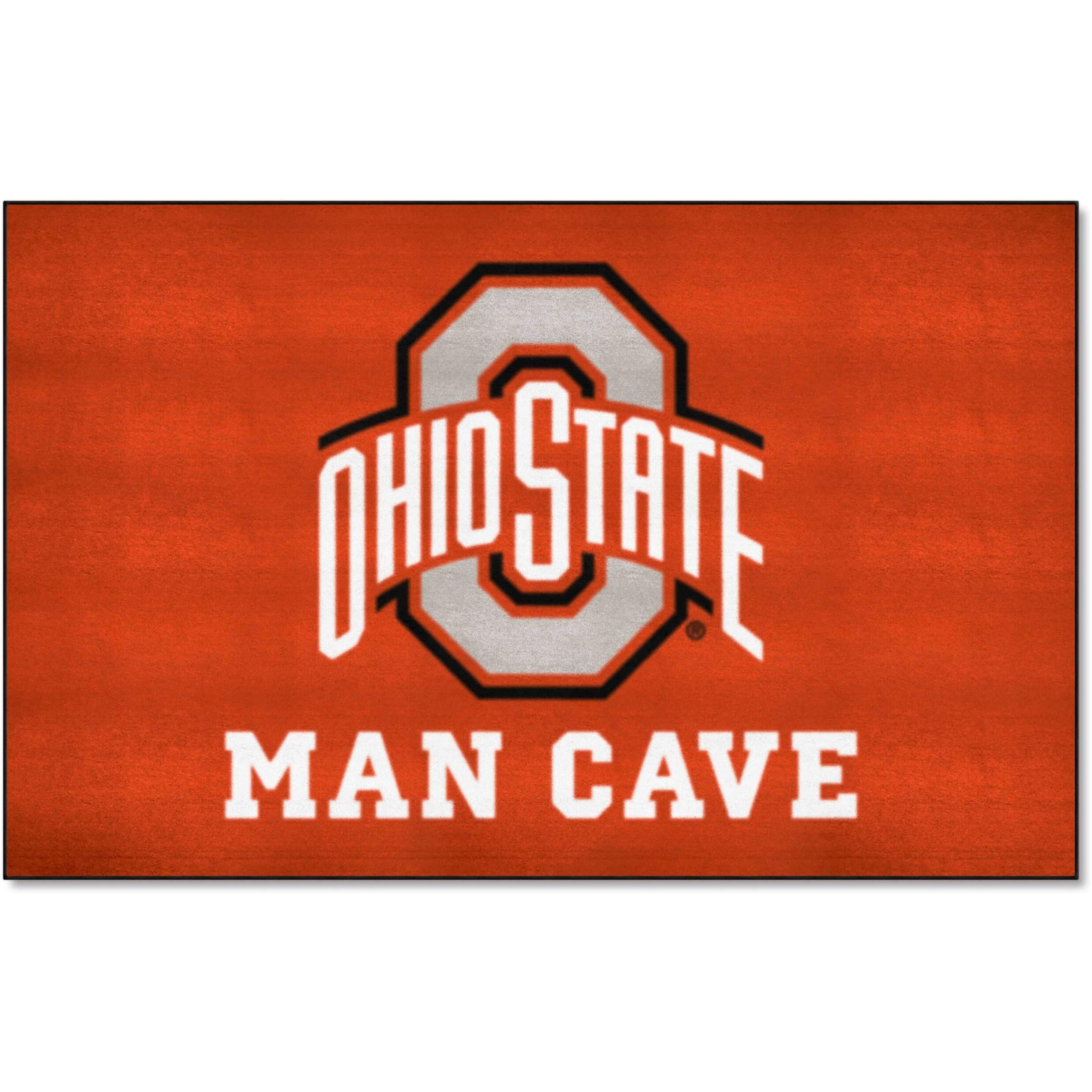 FANMATS 14587 Ohio State Buckeyes Man Cave UltiMat Rug - 5ft. x 8ft. | Sports Fan Area Rug, Home Decor Rug and Tailgating Mat