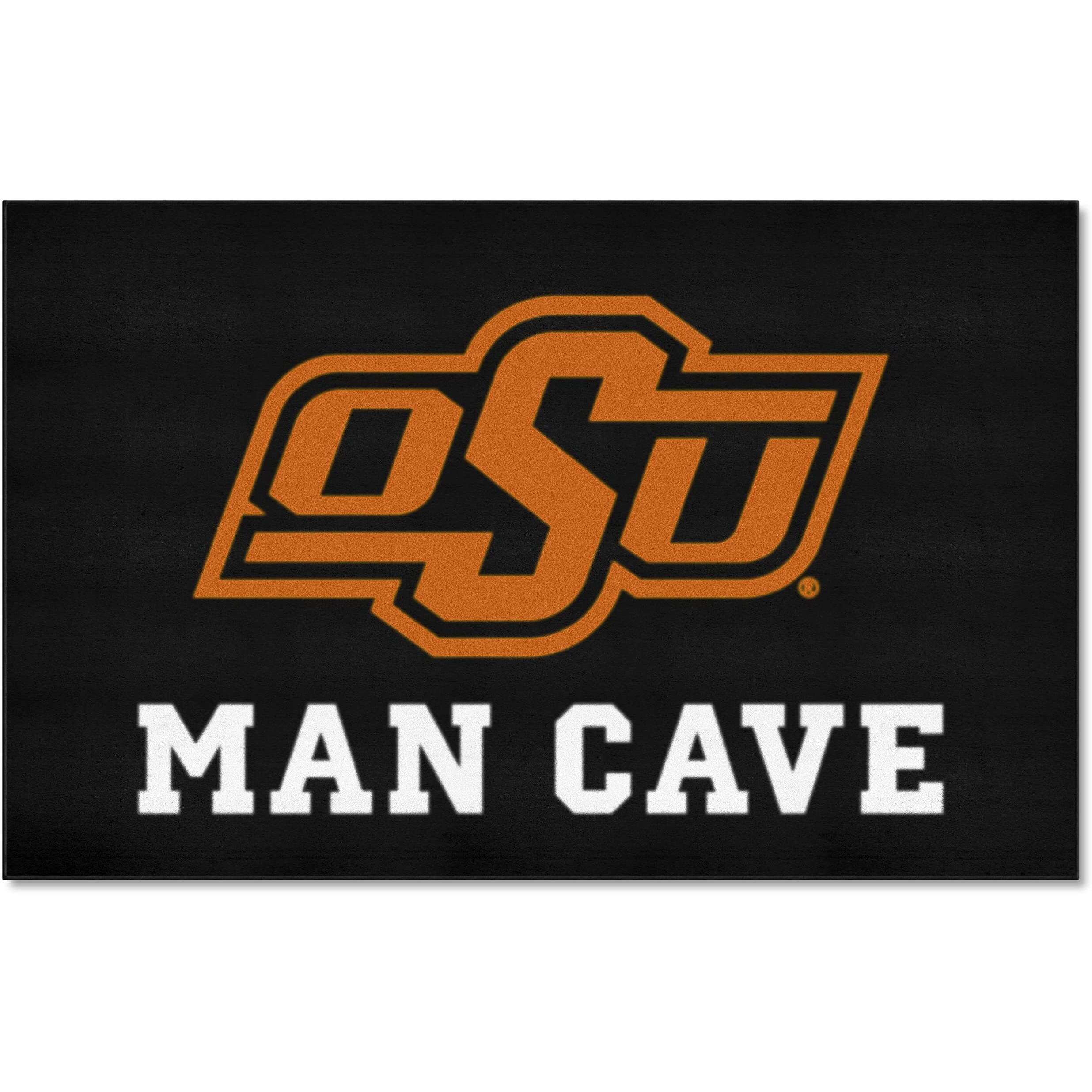 FANMATS 14591 Oklahoma State Cowboys Man Cave UltiMat Rug - 5ft. x 8ft. | Sports Fan Area Rug, Home Decor Rug and Tailgating Mat