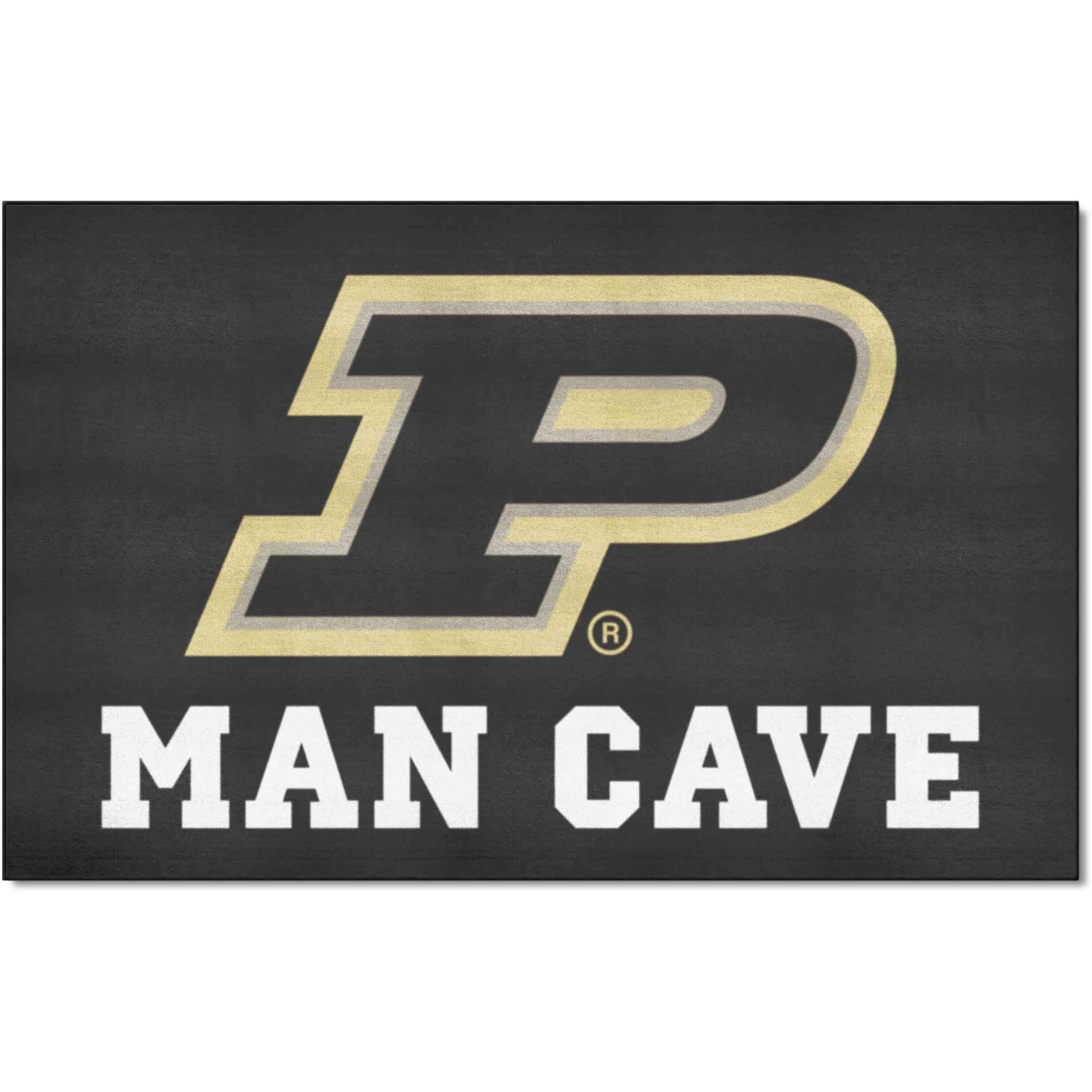 FANMATS 14603 Purdue Boilermakers Man Cave UltiMat Rug - 5ft. x 8ft. | Sports Fan Area Rug, Home Decor Rug and Tailgating Mat