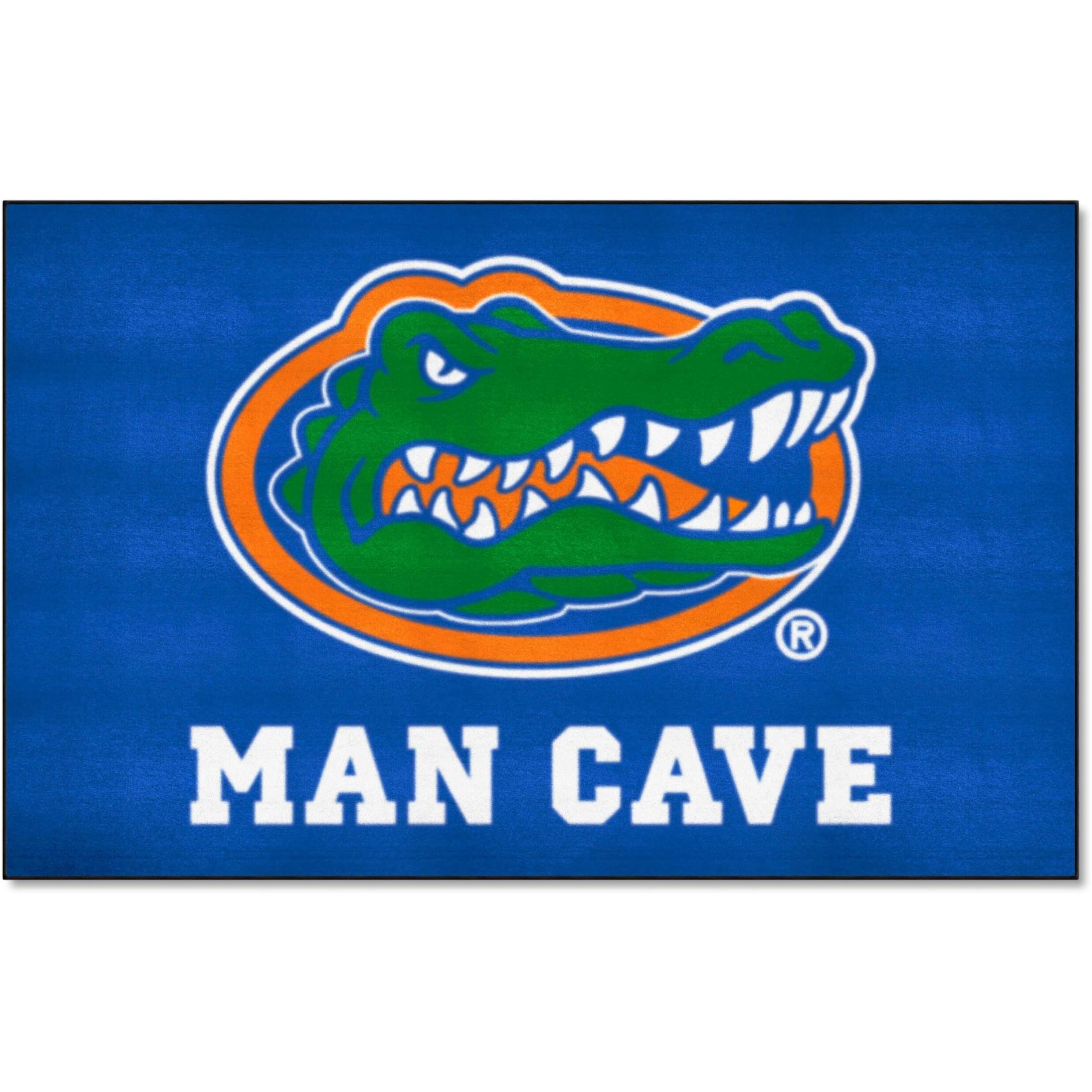 FANMATS 14635 Florida Gators Man Cave UltiMat Rug - 5ft. x 8ft. | Sports Fan Area Rug, Home Decor Rug and Tailgating Mat - Gator Head Primary Logo