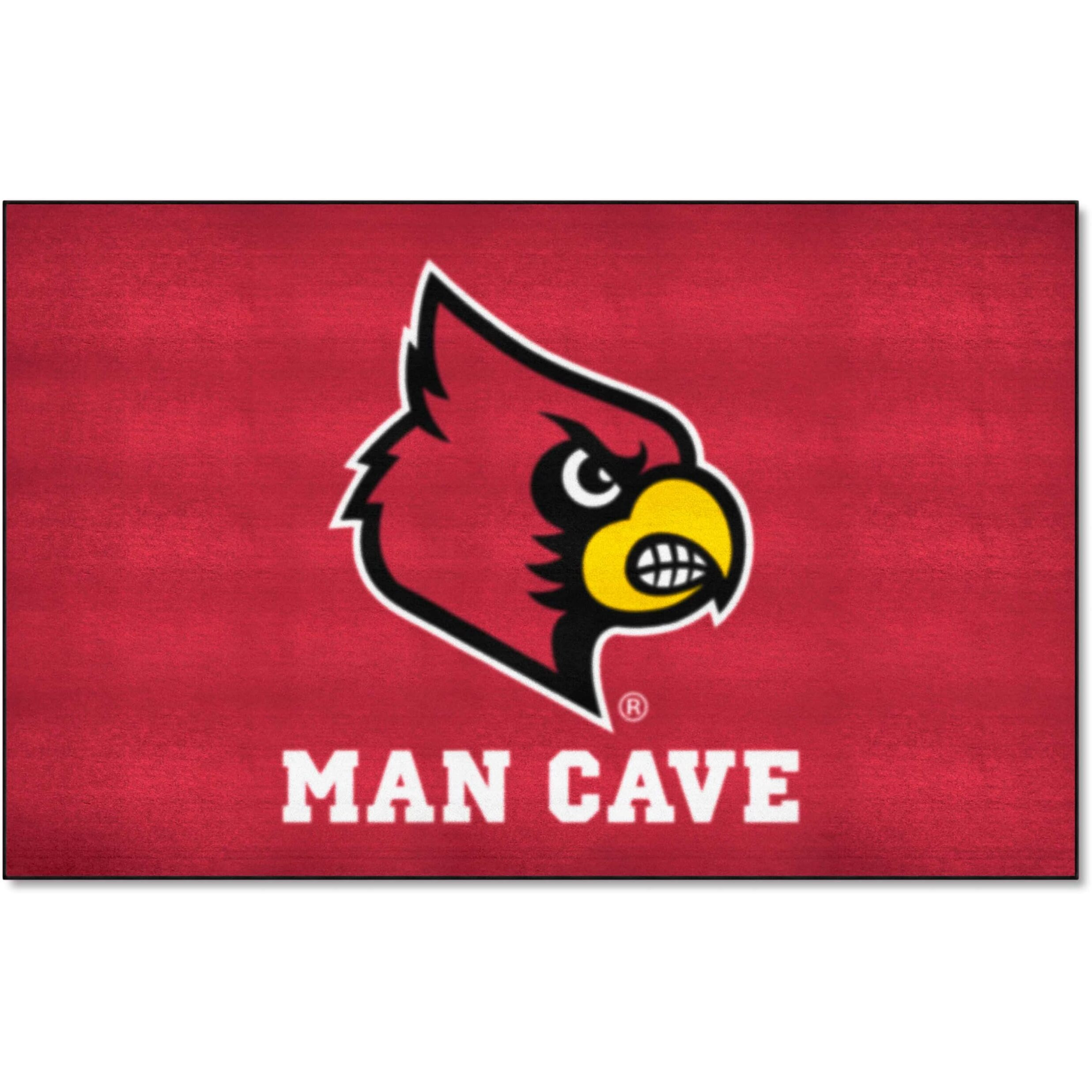 FANMATS 14659 Louisville Cardinals Man Cave UltiMat Rug - 5ft. x 8ft. | Sports Fan Area Rug, Home Decor Rug and Tailgating Mat