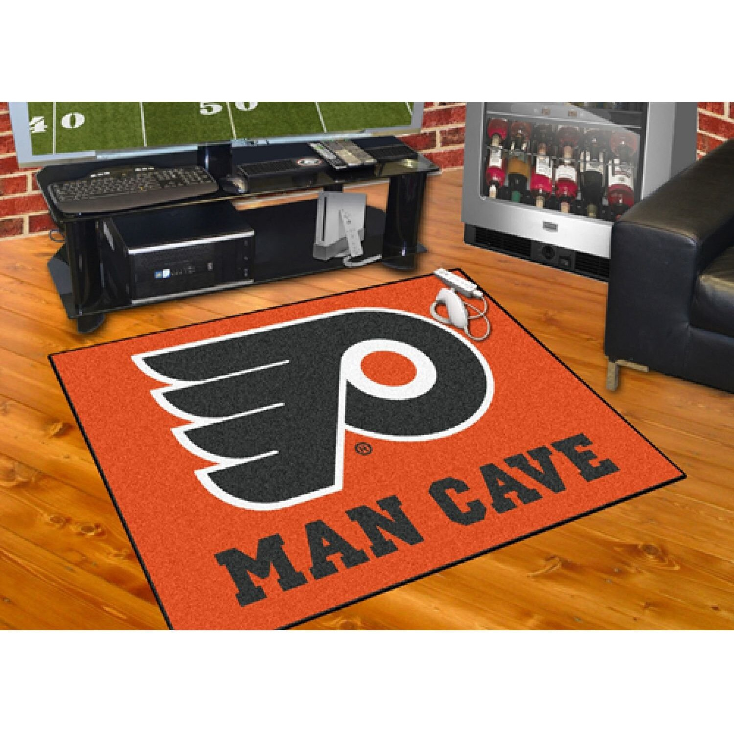 FANMATS 14469 NHL - Philadelphia Flyers All-Star Mat - Man Cave | Orange | 33.75 x42.5  | Flying P Primary Logo