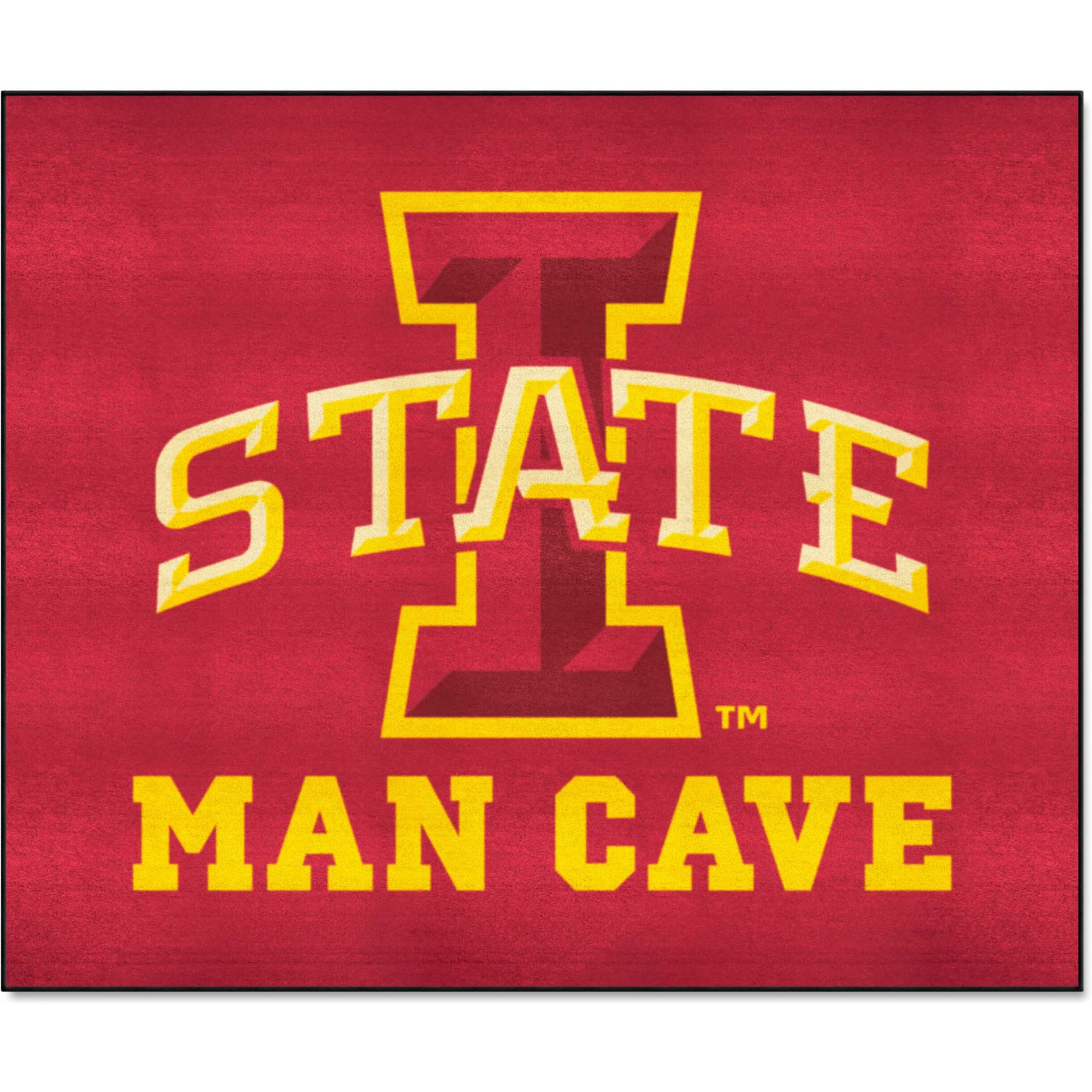 FANMATS 14558 Iowa State Cyclones Man Cave Tailgater Rug - 5ft. x 6ft. Sports Fan Area Rug, Home Decor Rug and Tailgating Mat