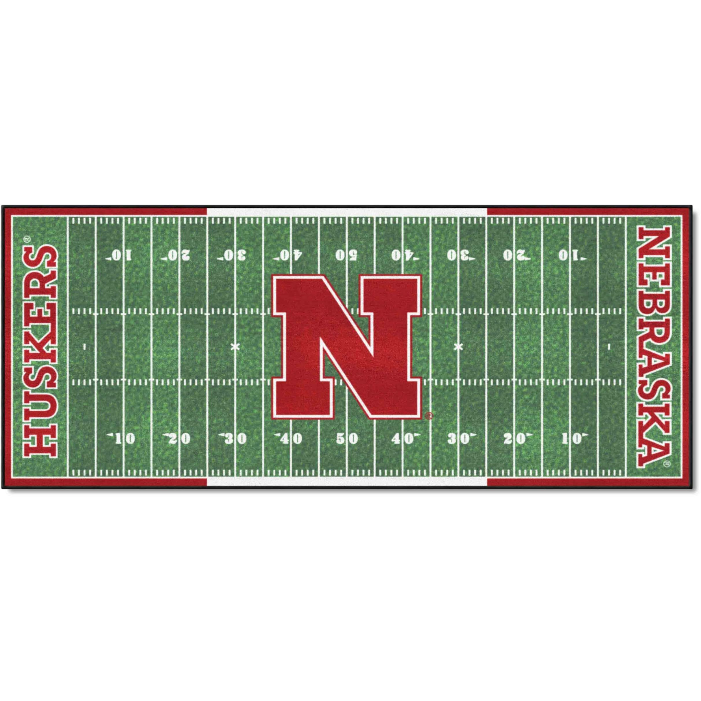 FANMATS 8183 NCAA - Nebraska Cornhuskers Field Runner Rug - 30in. x 72in. - N Primary Logo