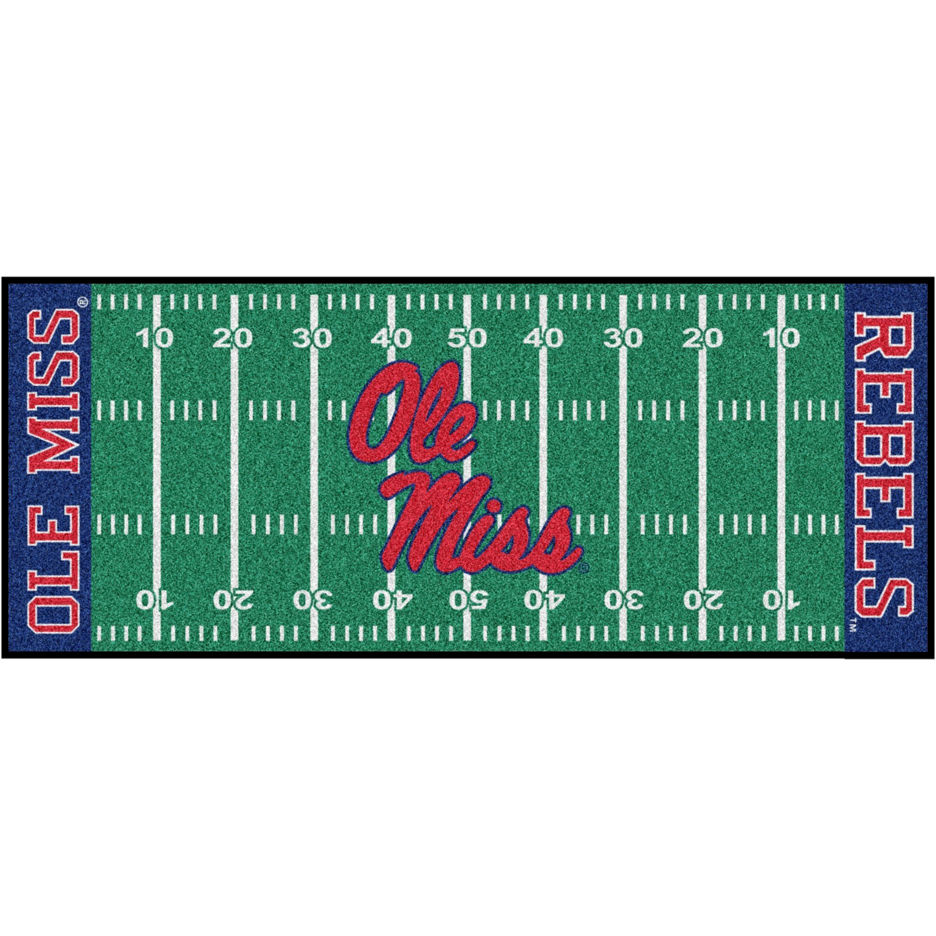 Fanmats Mississippi Rebels Football Field Runner