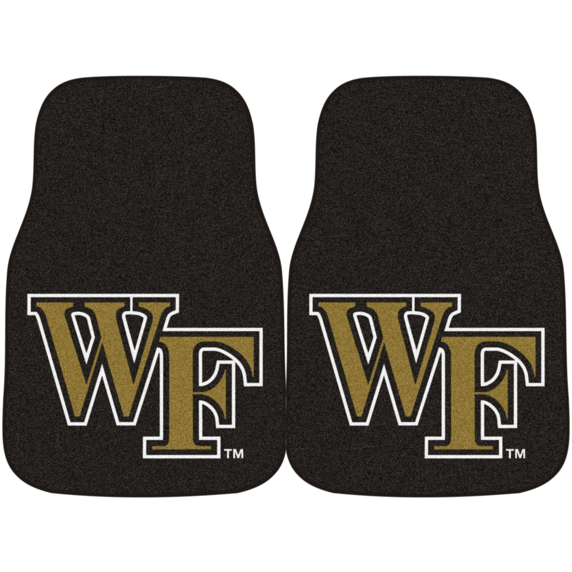 Wake Forest 2-piece Carpeted Car Mats 17 x27