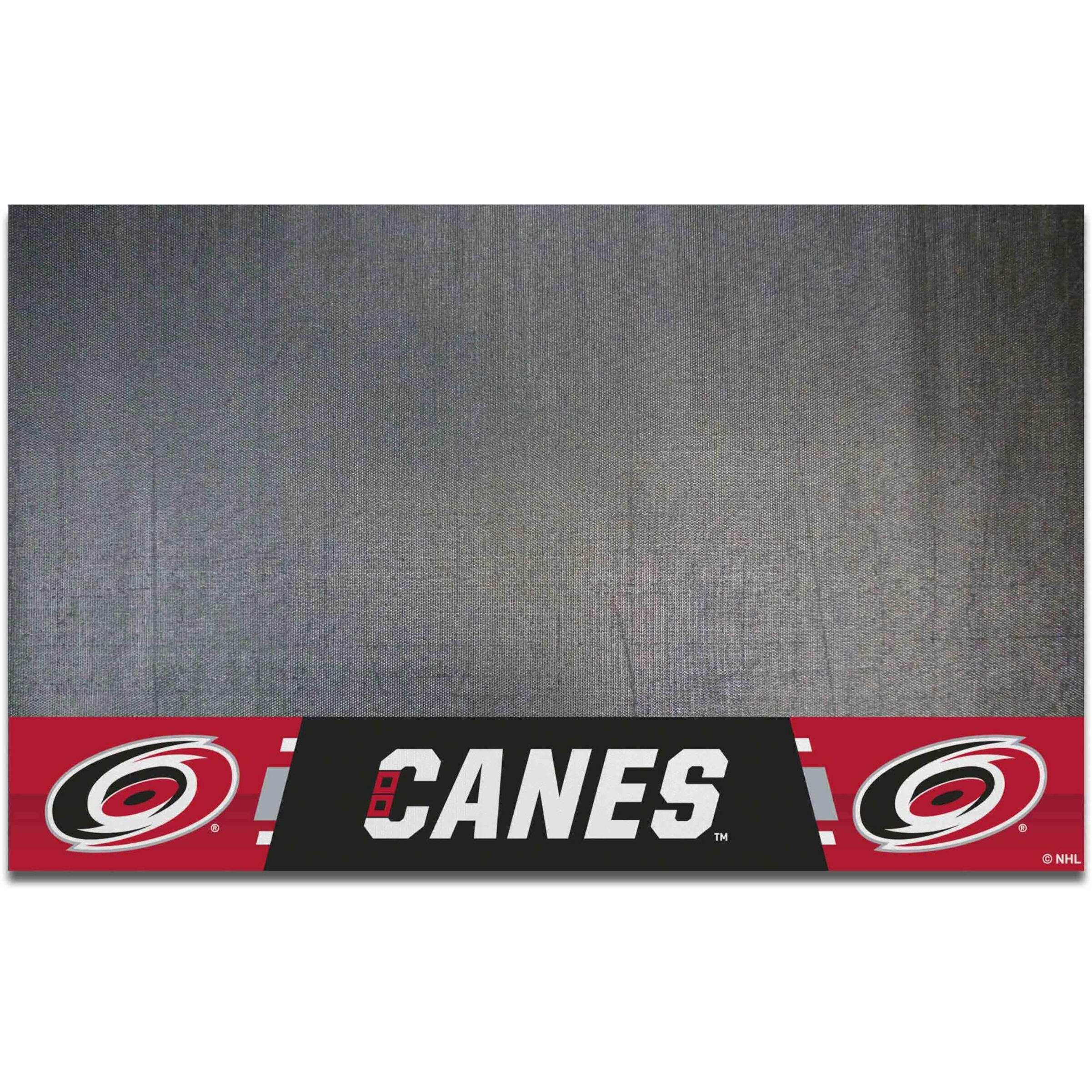 FANMATS 14229 Carolina Hurricanes Vinyl Grill Mat - 26in. x 42in. - Deck Patio Protective Mat | Oil, flame, and UV resistant