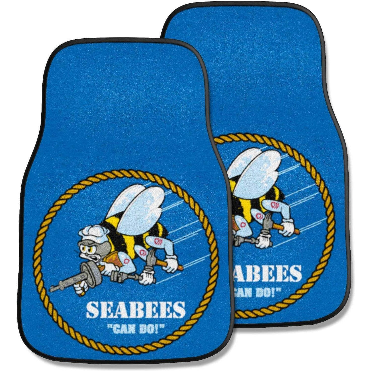 Fanmats U.S. Navy 2-pc Carpet Car Mat Set/17 x27