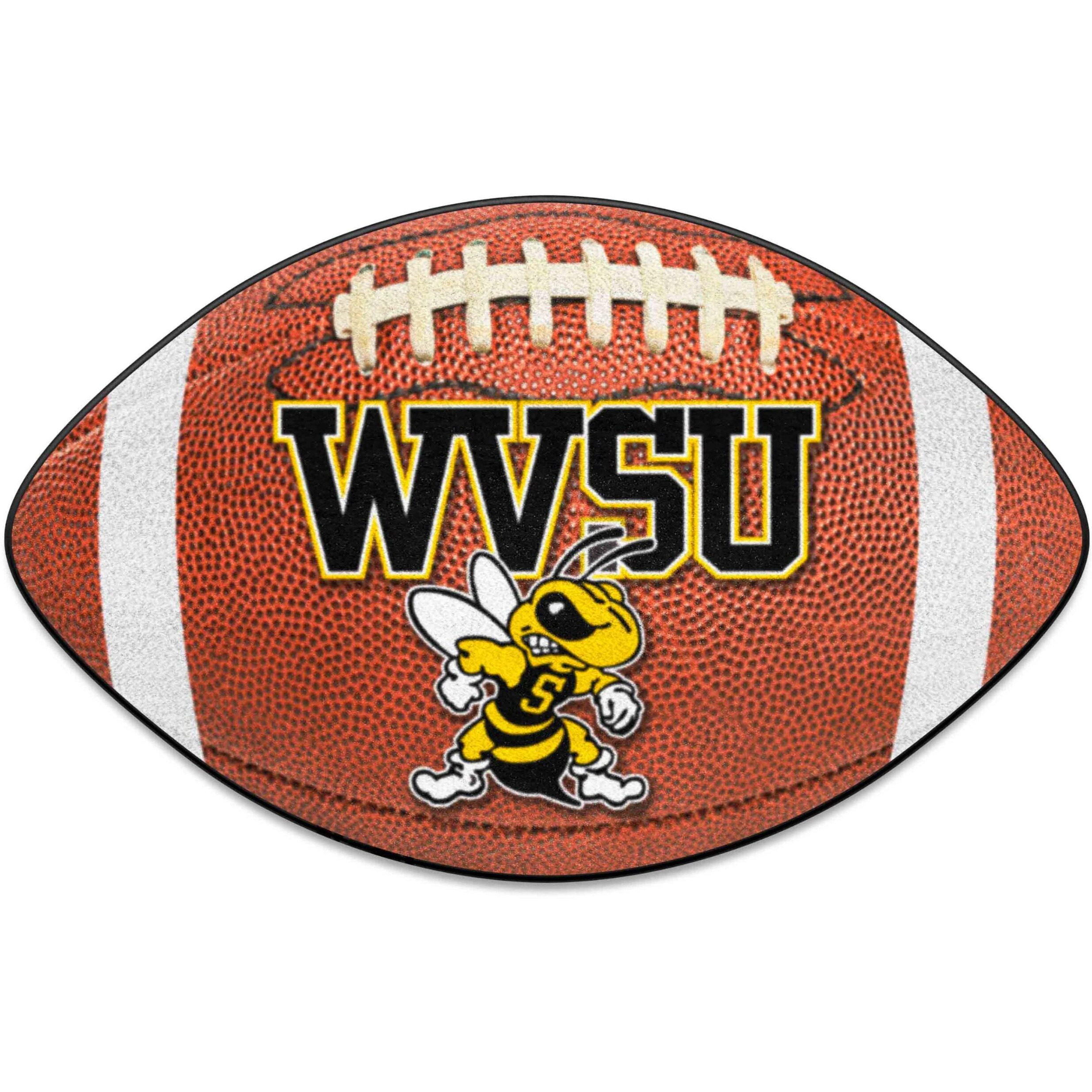 FANMATS 4068 West Virginia State Yellow Jackets Football Rug - 20.5in. x 32.5in. | Sports Fan Home Decor Rug and Tailgating Mat