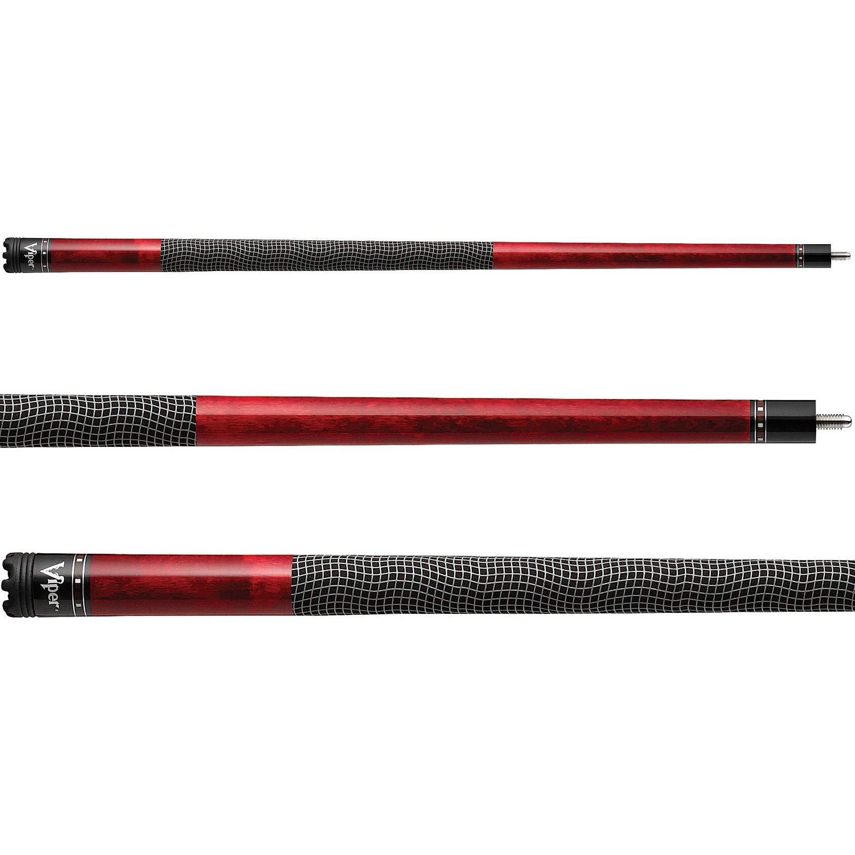 Viper Clutch 58  2-Piece Billiard/Pool Cue, Crimson Blaze, 18 Ounce