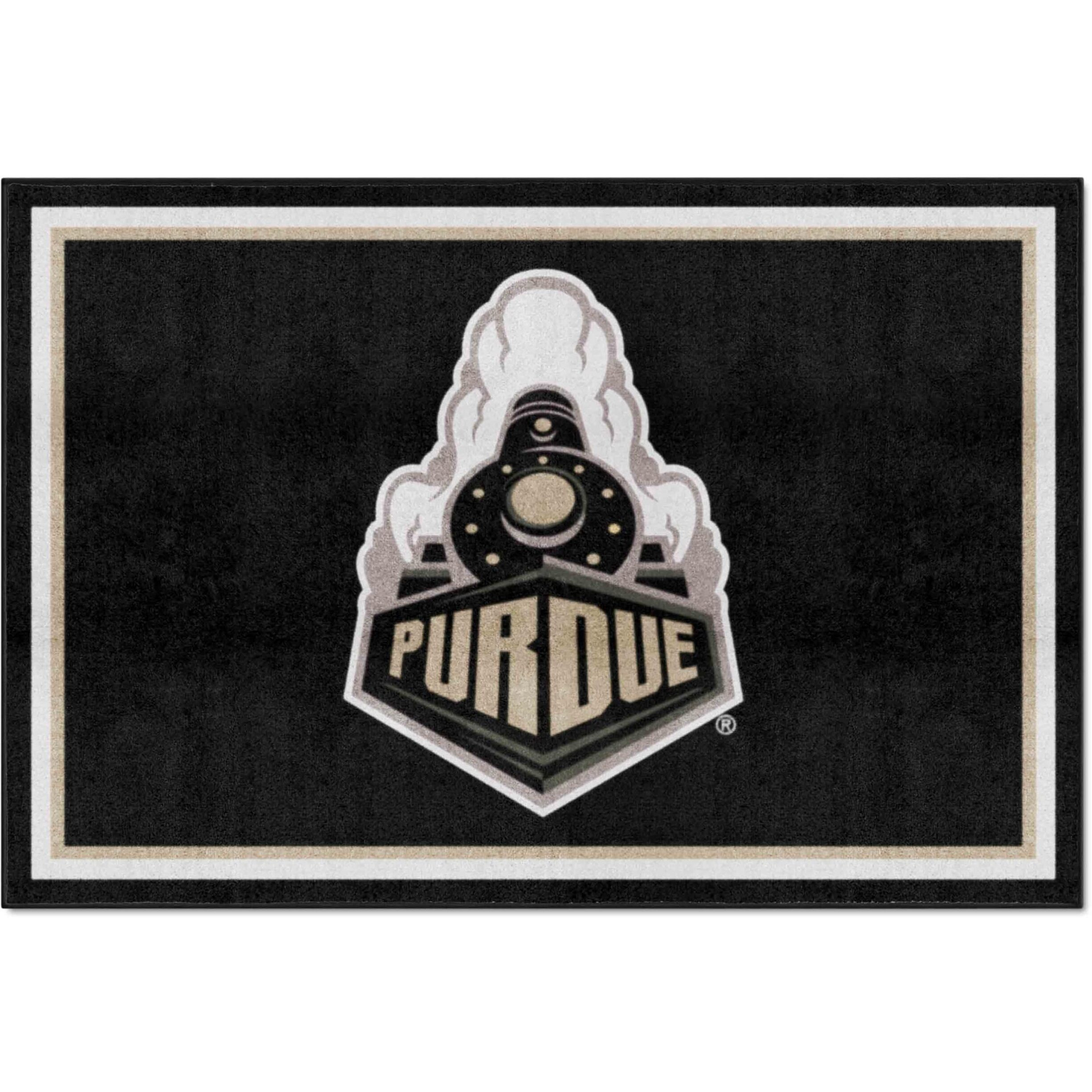 FANMATS 16822 Team Color 59.5 x88  Purdue 'Train' Rug