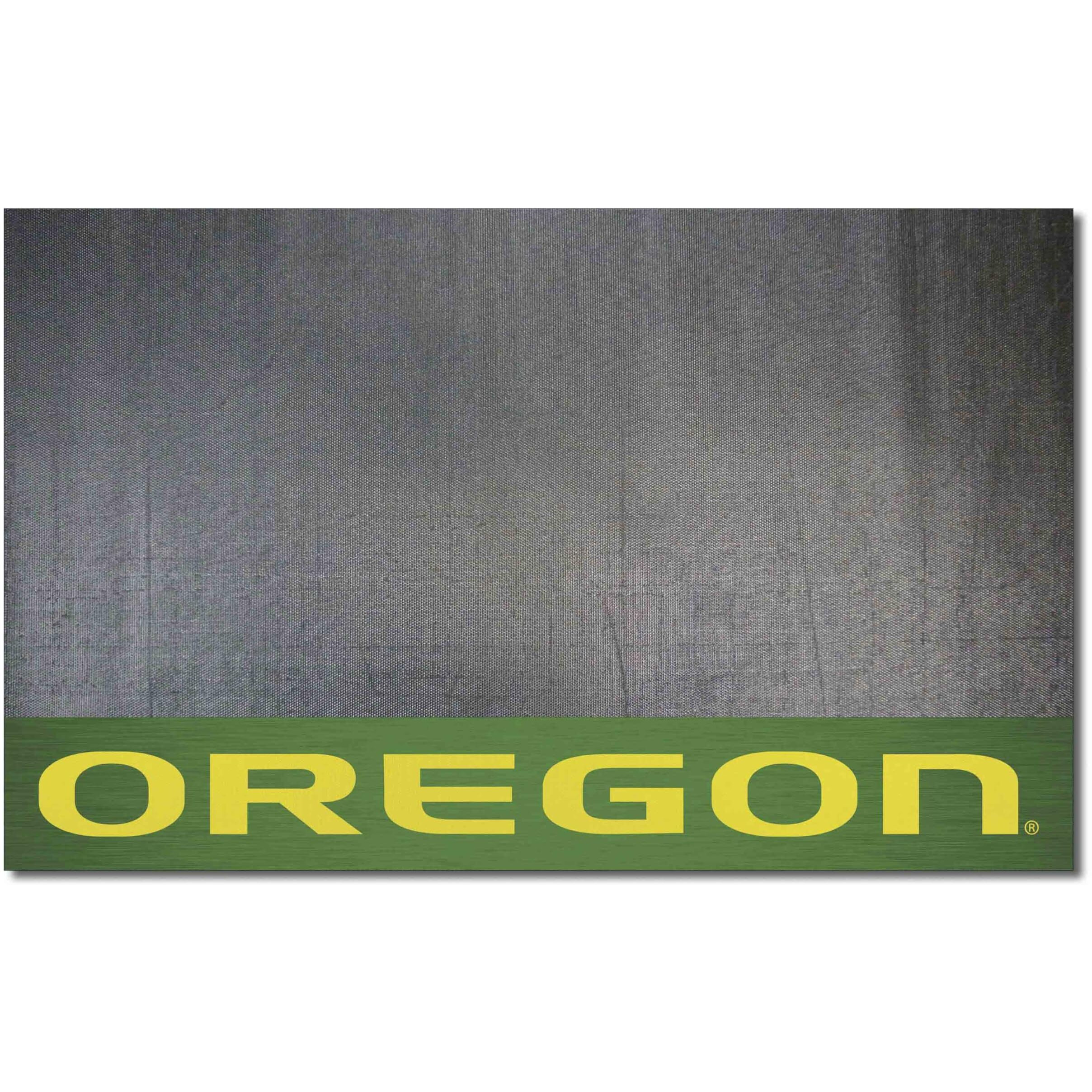 FANMATS 16849 Oregon Ducks Vinyl Grill Mat - 26in. x 42in. - Deck Patio Protective Mat | Oil, flame, and UV resistant