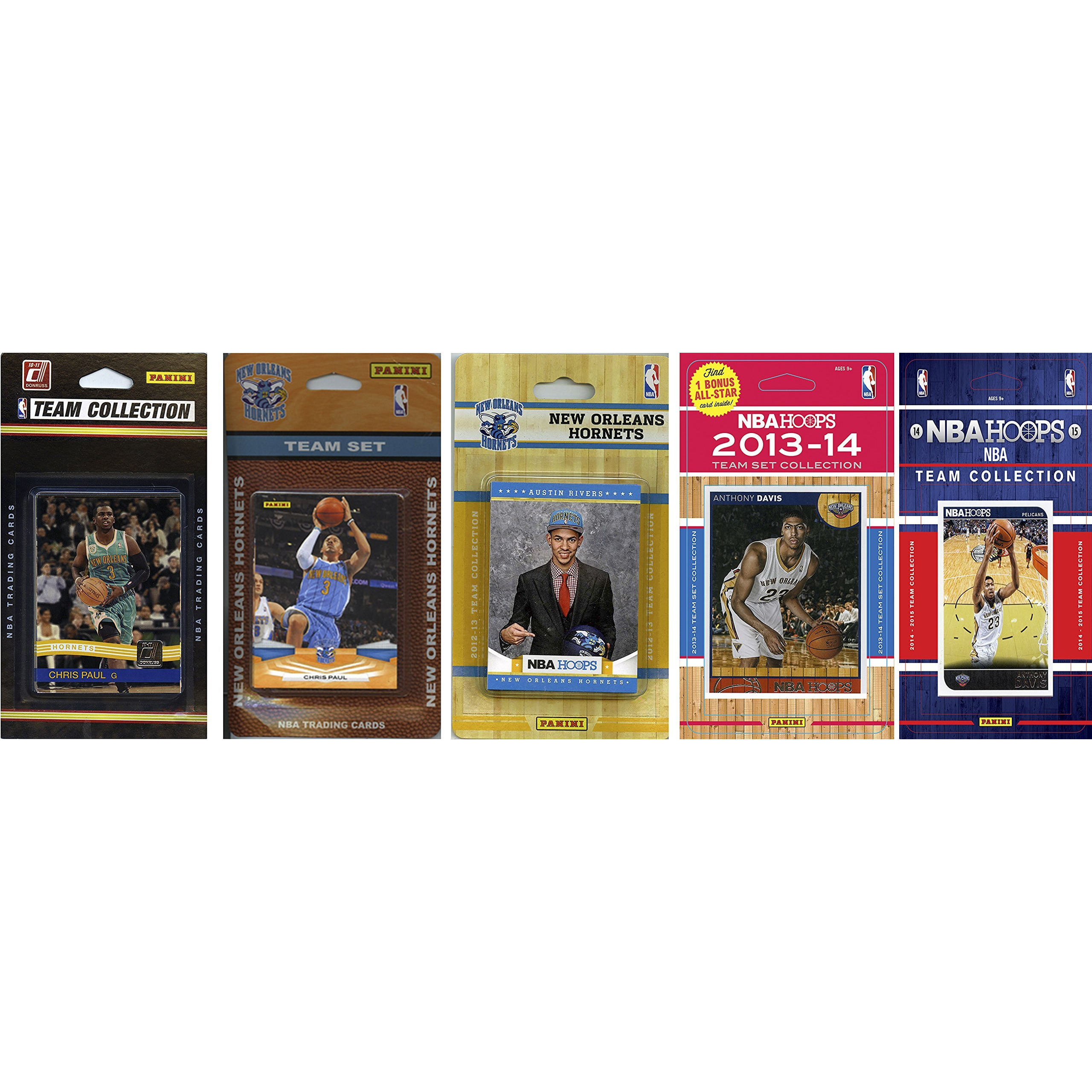 NBA New Orleans Pelicans 5 Different Licensed Trading Card Team Sets, Brown, One Size