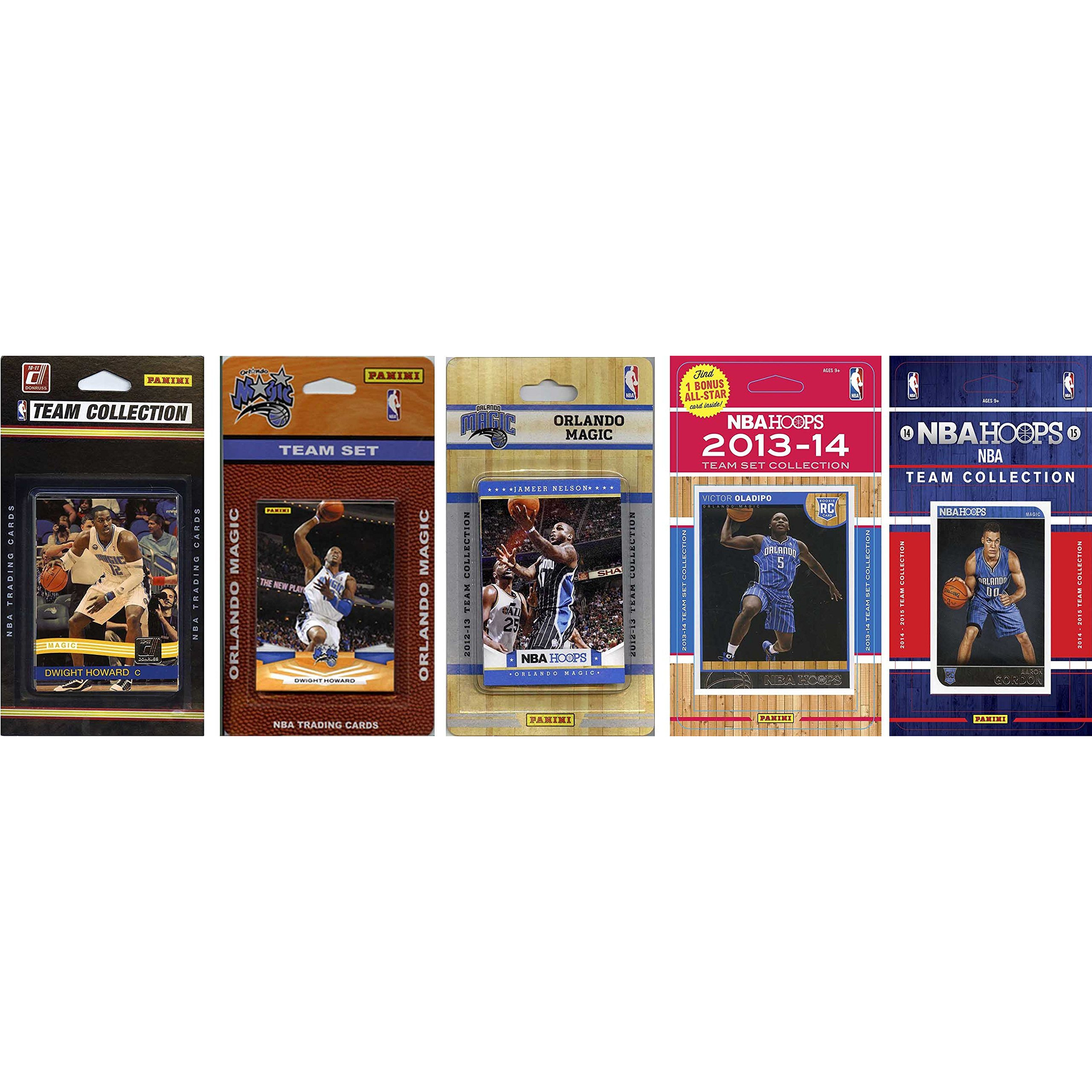 NBA Orlando Magic 5 Different Licensed Trading Card Team Sets, Brown, One Size