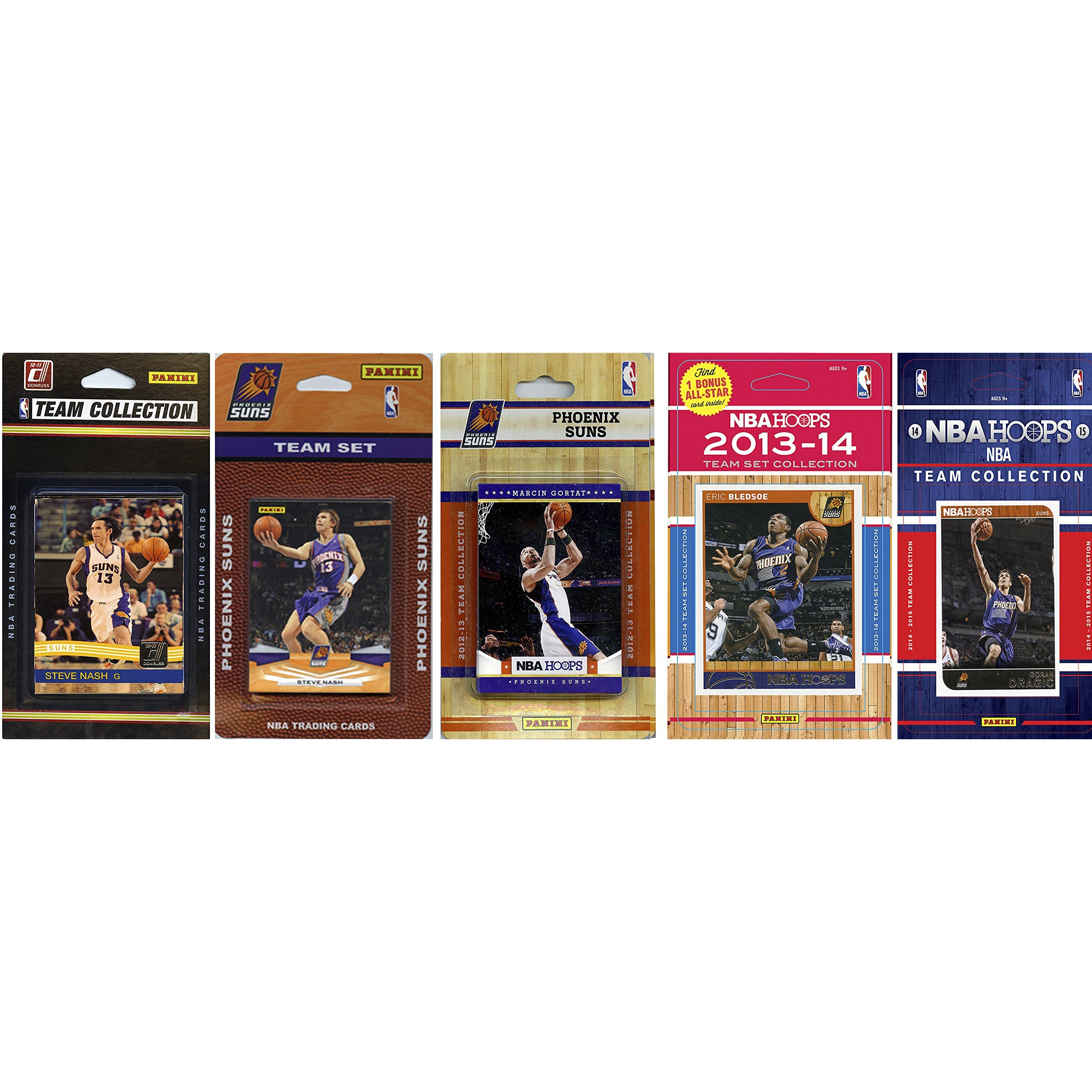 CandICollectables SUNS514TS NBA Phoenix Suns 5 Different Licensed Trading Card Team Sets