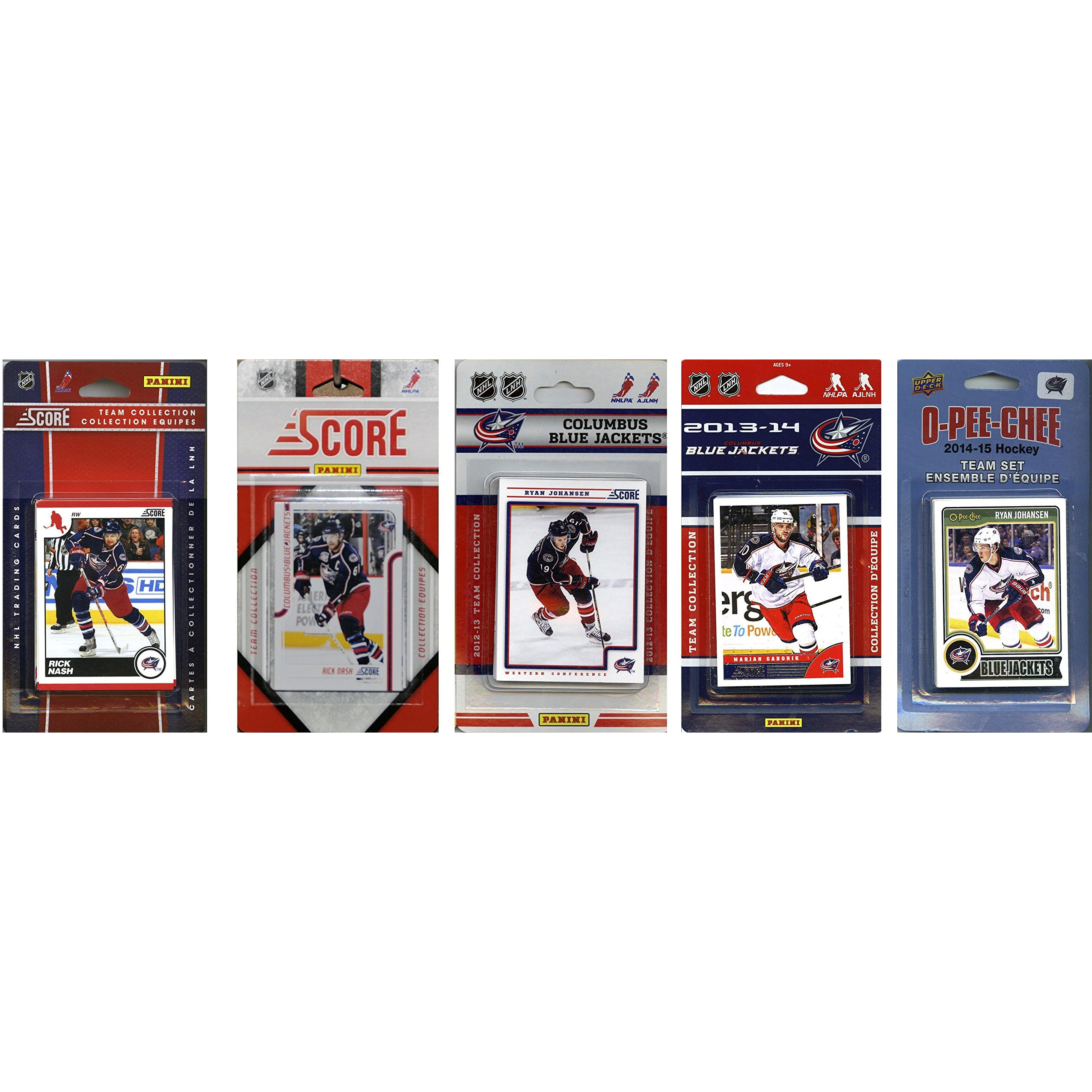 NHL Columbus Blue Jackets 5 Different Licensed Trading Card Team Sets, Brown, One Size