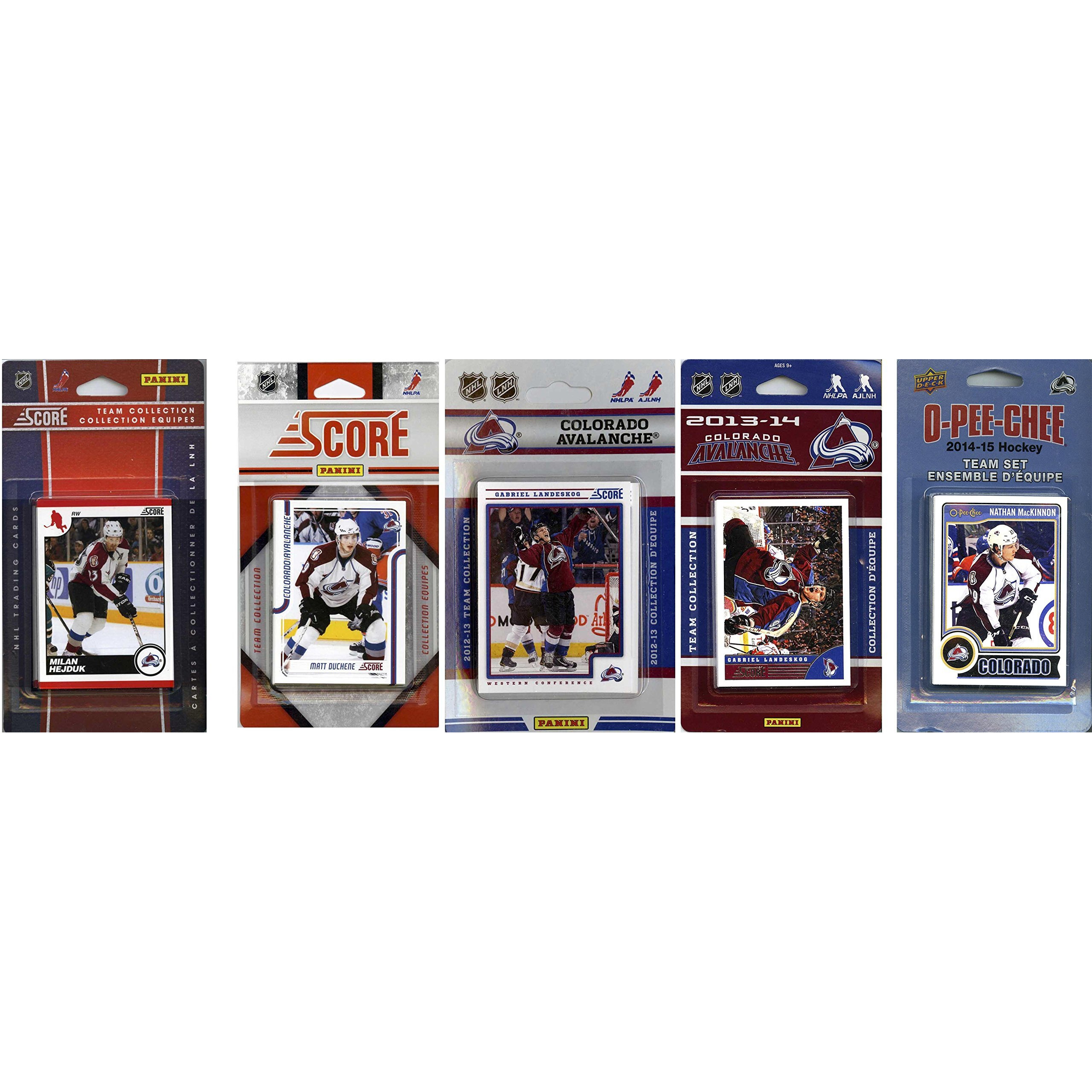 NHL Colorado Avalanche 5 Different Licensed Trading Card Team Sets, Brown, One Size