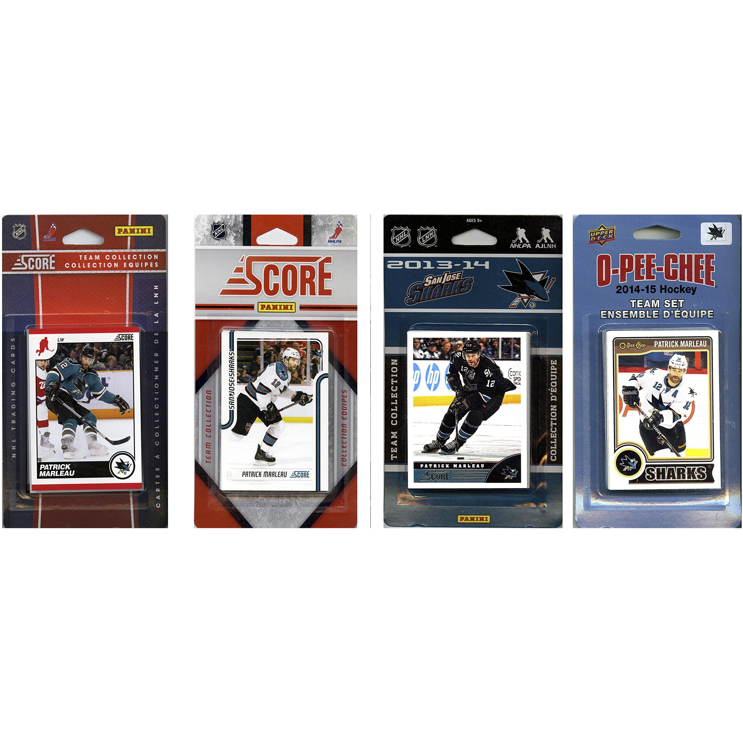 NHL San Jose Sharks 4 Different Licensed Trading Card Team Sets, Brown, One Size