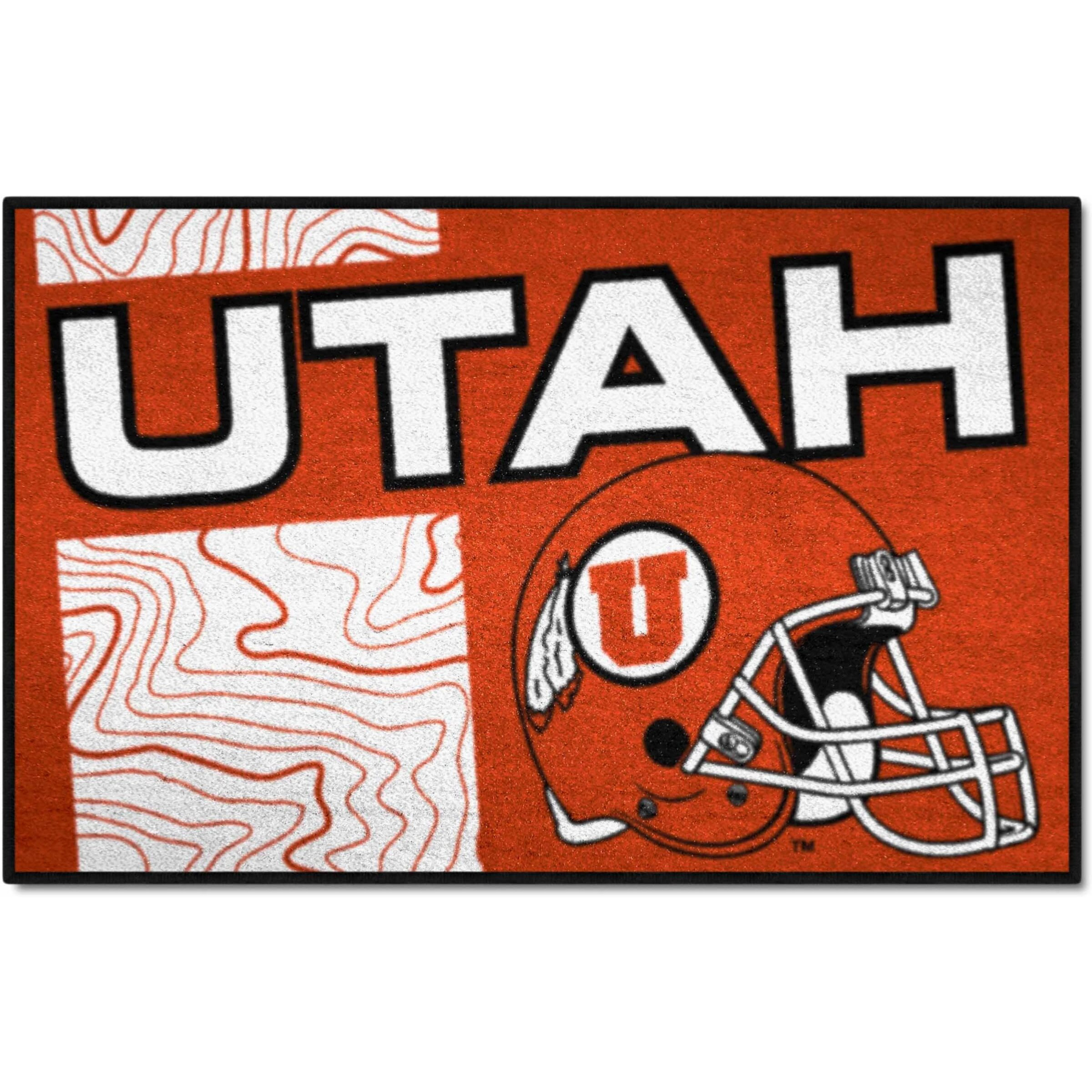 FANMATS 18785 Utah Utes Starter Mat Accent Rug - 19in. x 30in. | Sports Fan Home Decor Rug and Tailgating Mat Uniform Design