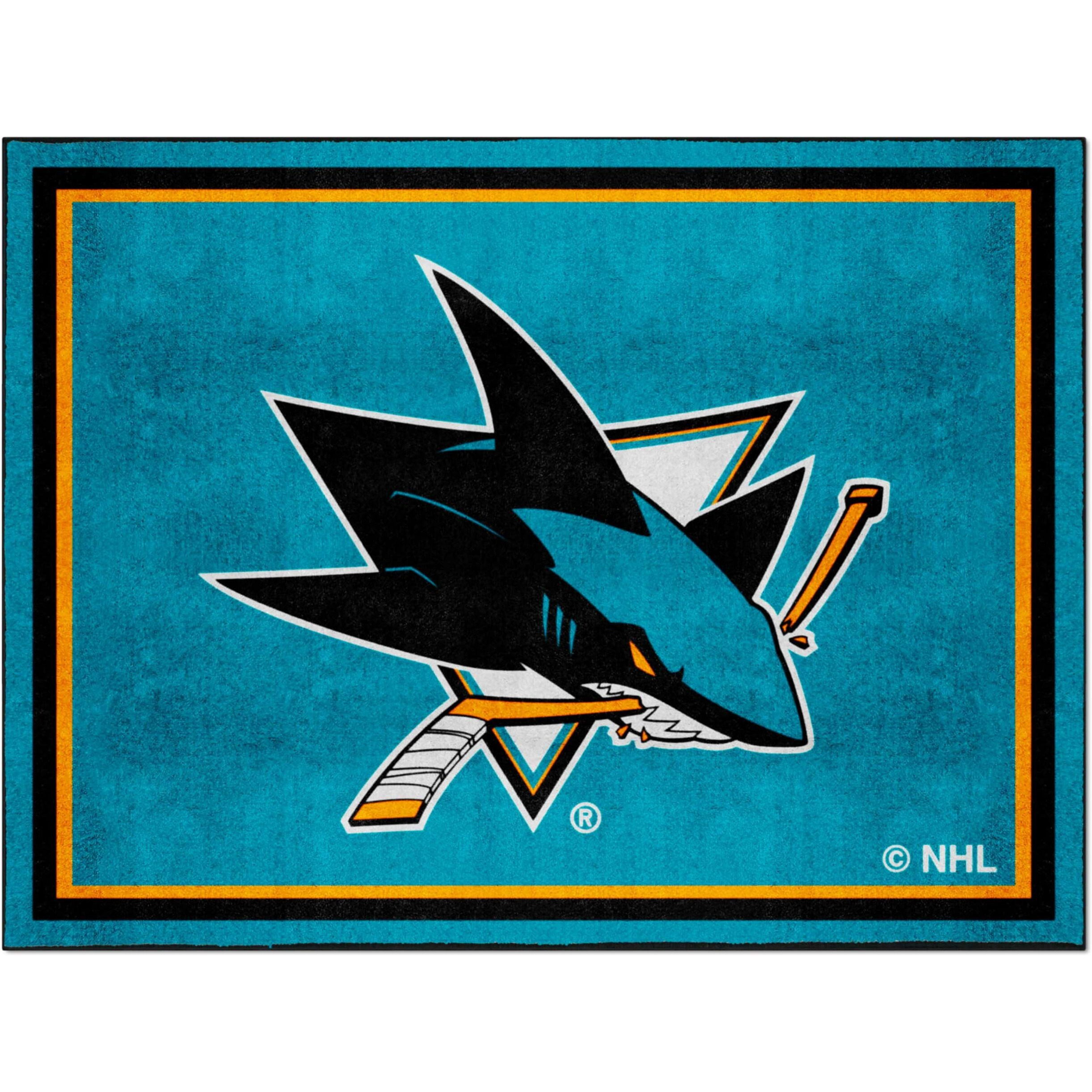 FANMATS 17526 NHL San Jose Sharks Rug, Team Color, 87  x 117