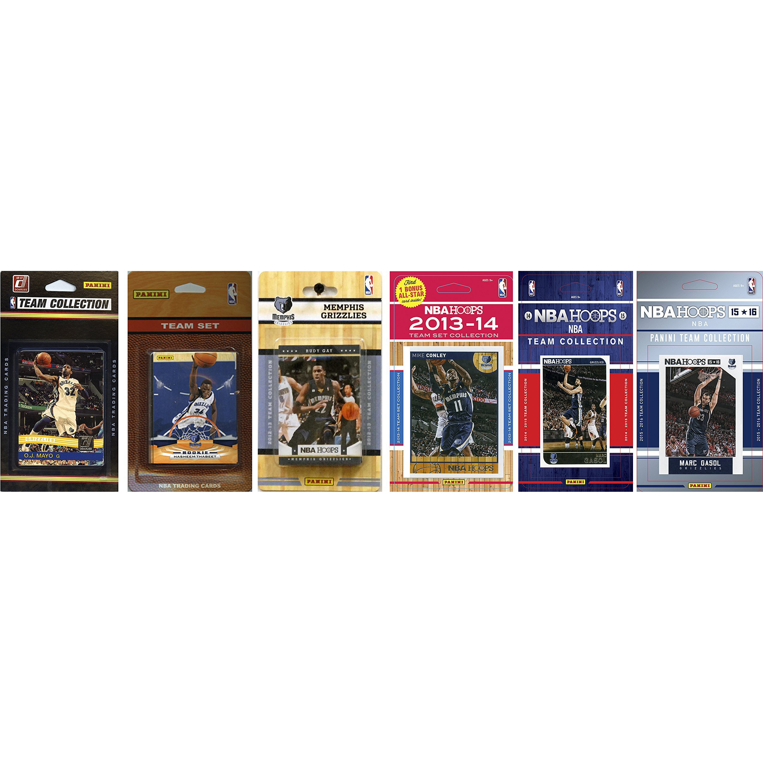 NBA Memphis Grizzlies 6 Different Licensed Team Set Trading Card