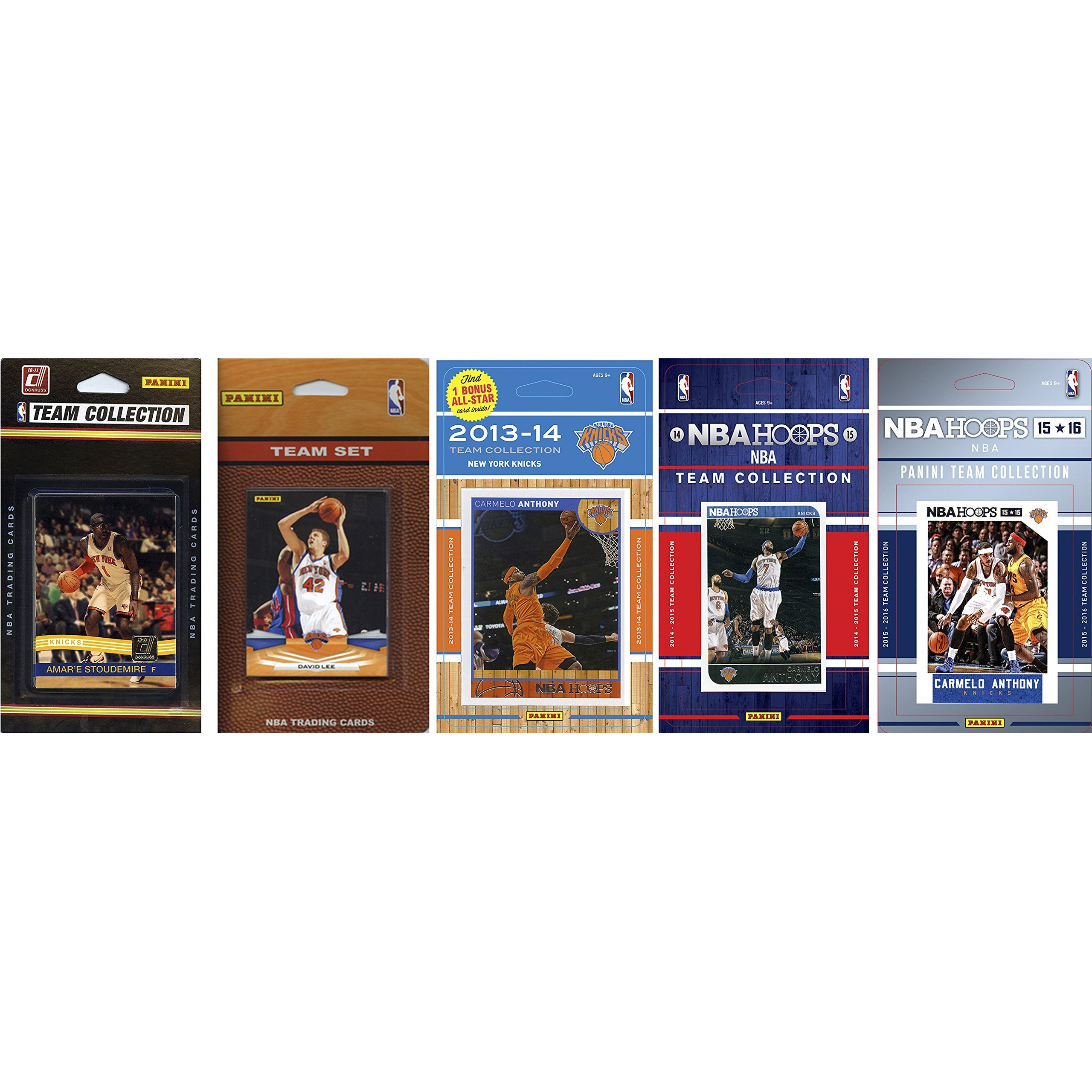 NBA New York Knicks 5 Different Licensed Team Set Trading Card