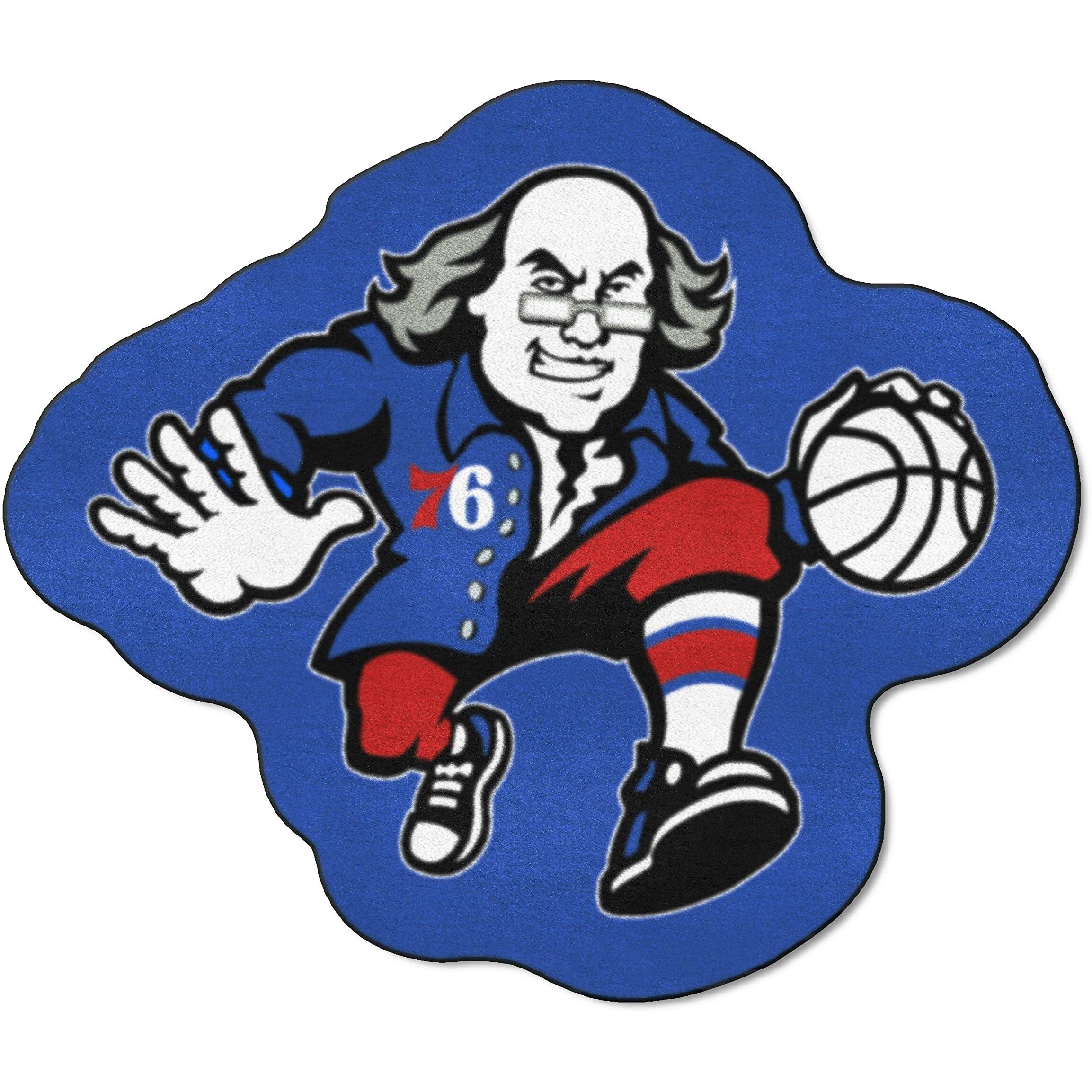 FANMATS 21353 NBA - Philadelphia 76ers Mascot Mat, Team Color, 3' x 4'