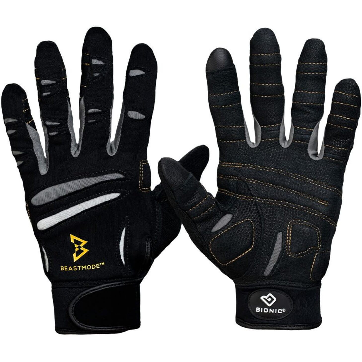 Bionic The Official Glove of Marshan Lynch Gloves Beast Mode Women's Full Finger Fitness/Lifting Gloves /Natural Fit Technology, Black (Pair) (Small)