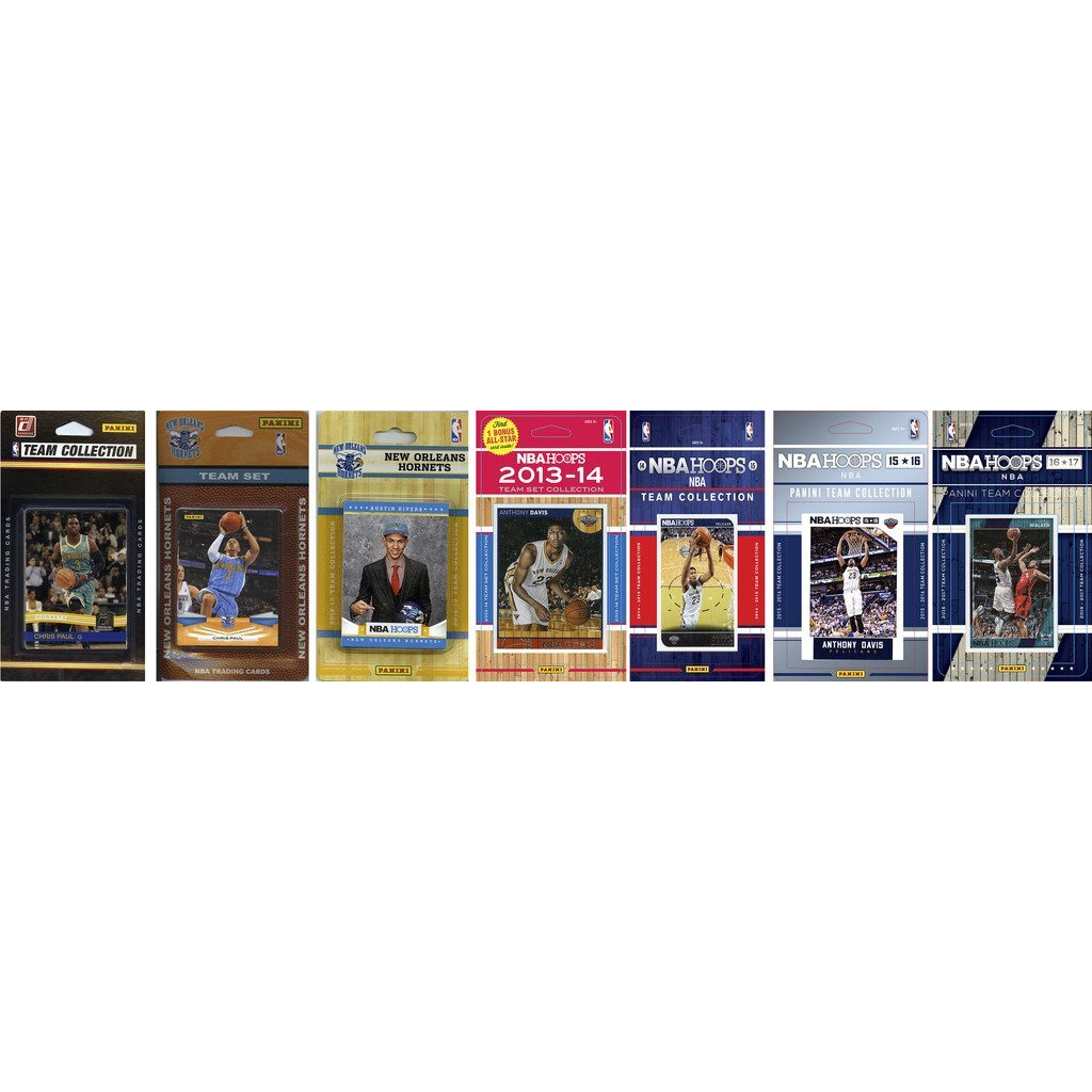 C&I Collectables NBA New Orleans Pelicans Men's 7 Different Licensed Trading Card Team Sets, White