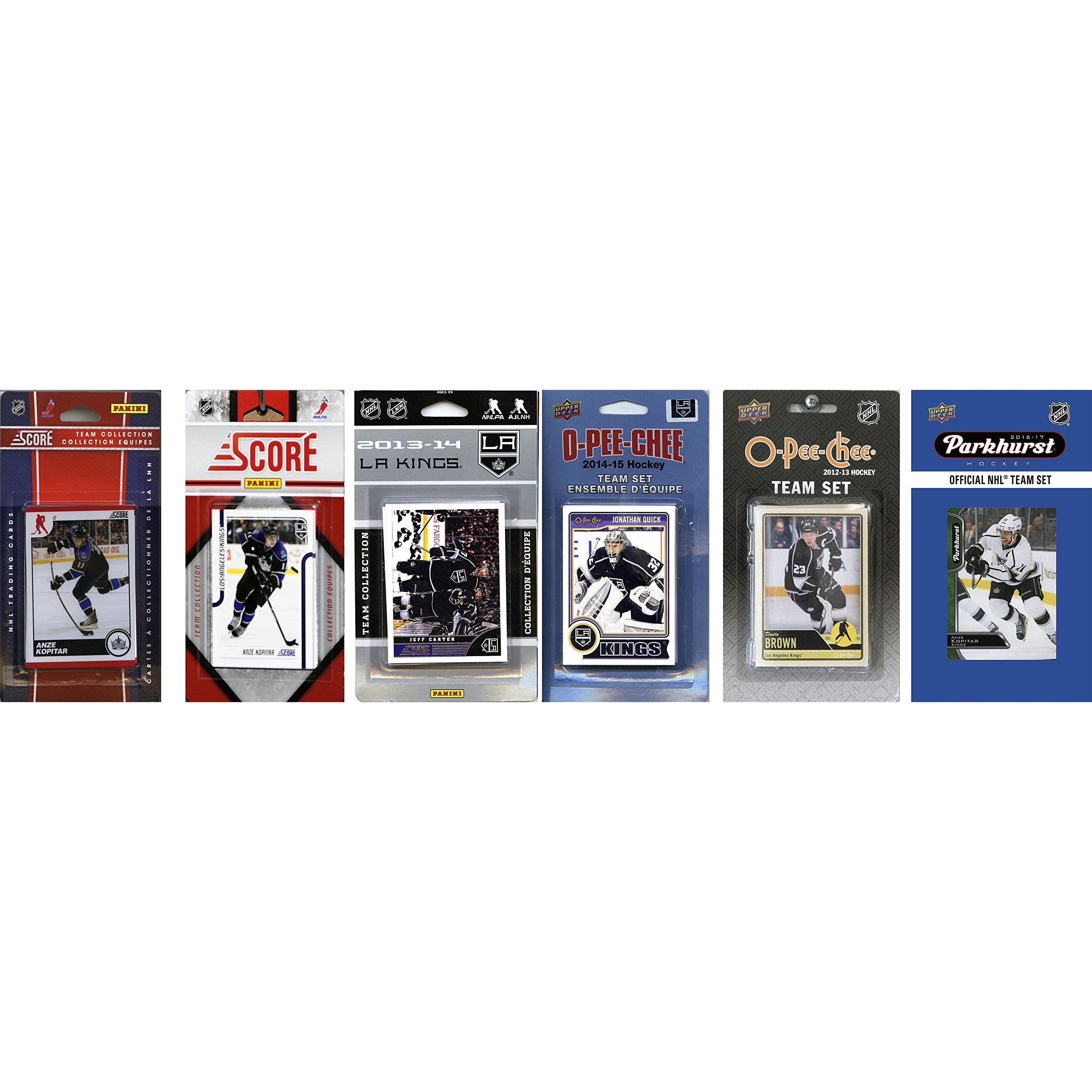 C&I Collectables NHL Los Angeles Kings Men's 6 Different Licensed Trading Card Team Sets, White