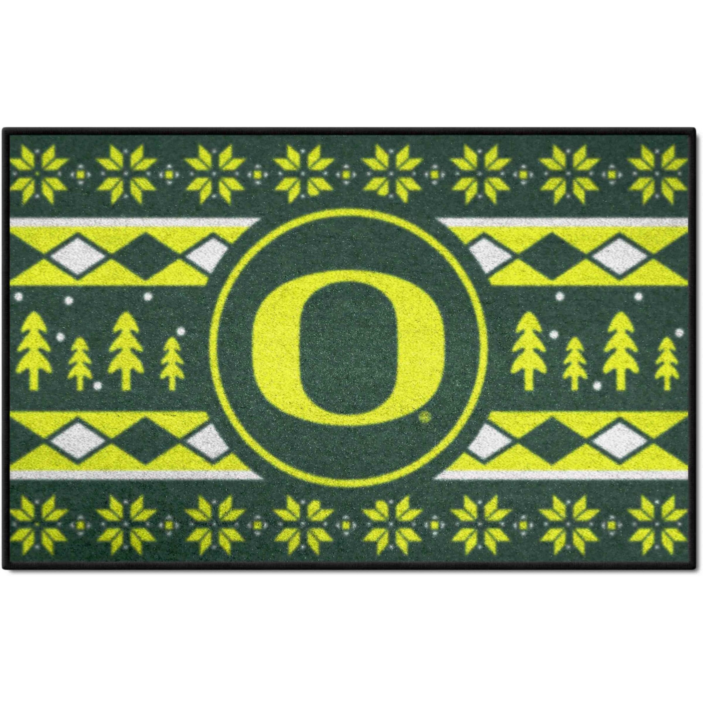 FANMATS 25849 NCAA - Oregon Ducks Holiday Sweater Starter Mat Accent Rug - 19in. x 30in. | Sports Fan Home Decor Rug and Tailgating Mat