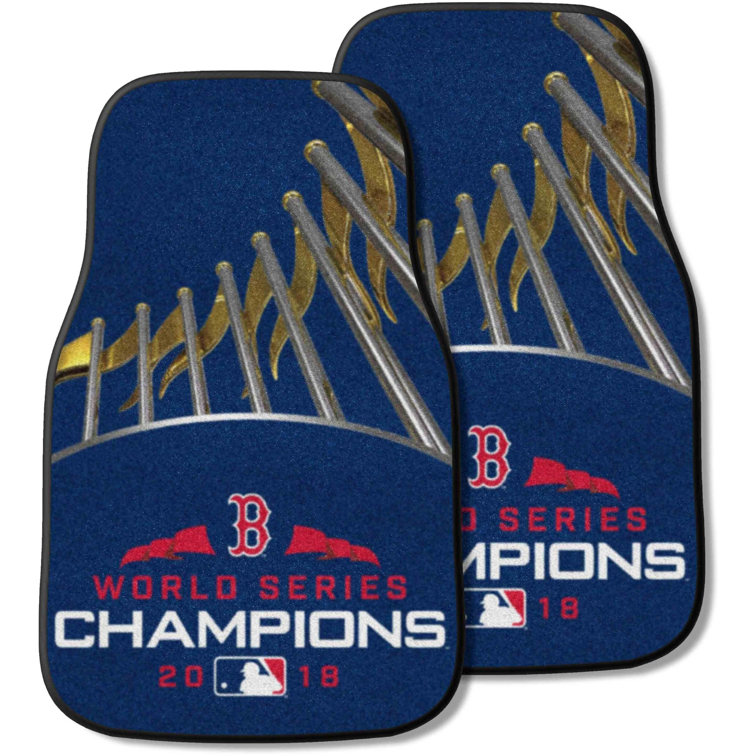 FANMATS MLB - Boston Red Sox 2018 World Series Champions Carpet Car Mat Set - 2 Pieces