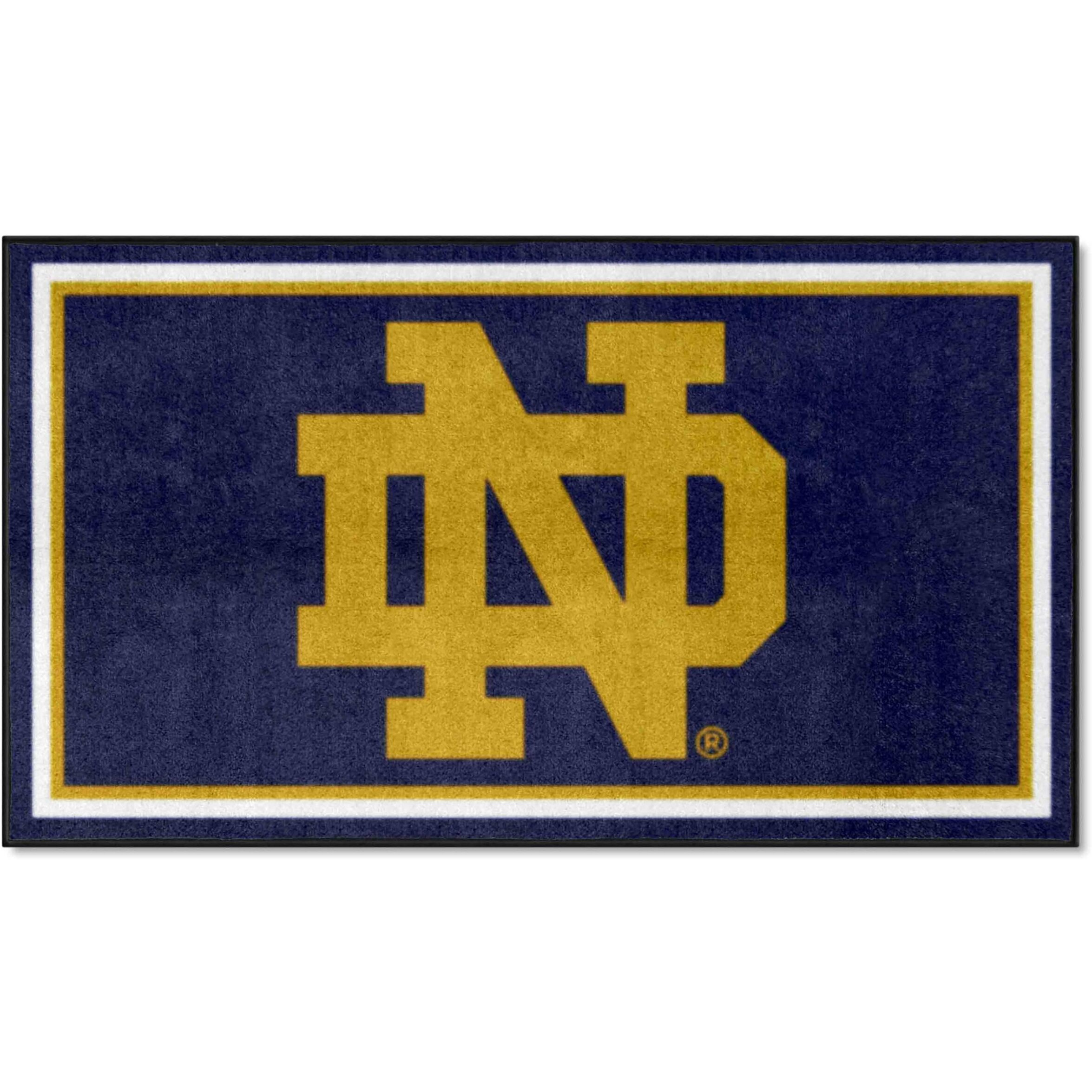 FANMATS 19750 NCAA Notre Dame Fighting Irish 3ft. x 5ft. Plush Area Rug | Sports Fan Area Rug, Home Decor Rug and Tailgating Mat