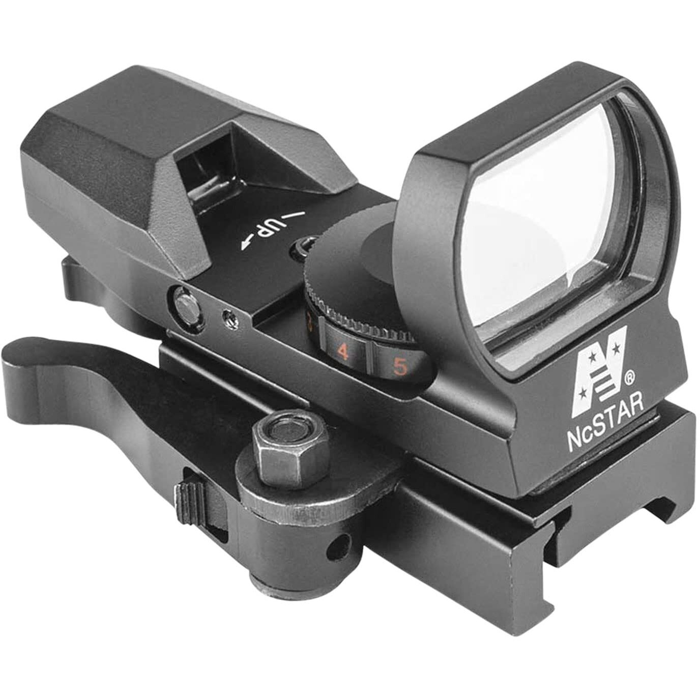 NcStar, Red & Green Reflex Sight with 4 Reticles and QR Mount, Black