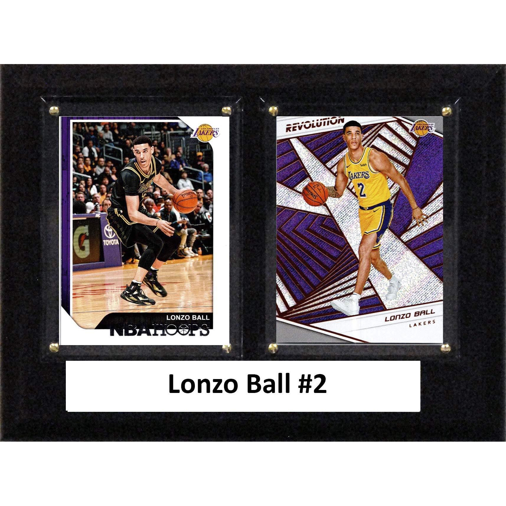 C&I Collectables NBA Los Angeles Lakers Mens 68BALLNBA 6 x8  Lonzo Ball Los Angeles Lakers Two Card Plaque, Brown, N/A