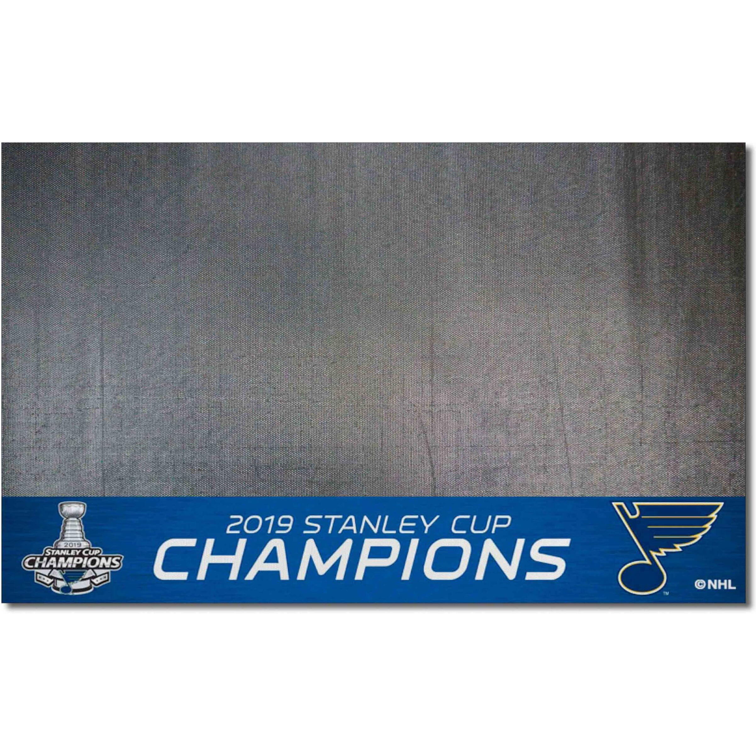 FANMATS 25312 St. Louis Blues Vinyl Grill Mat - 26in. x 42in. - Deck Patio Protective Mat | Oil, Flame, and UV Resistant - 2019 Stanley Cup Champions