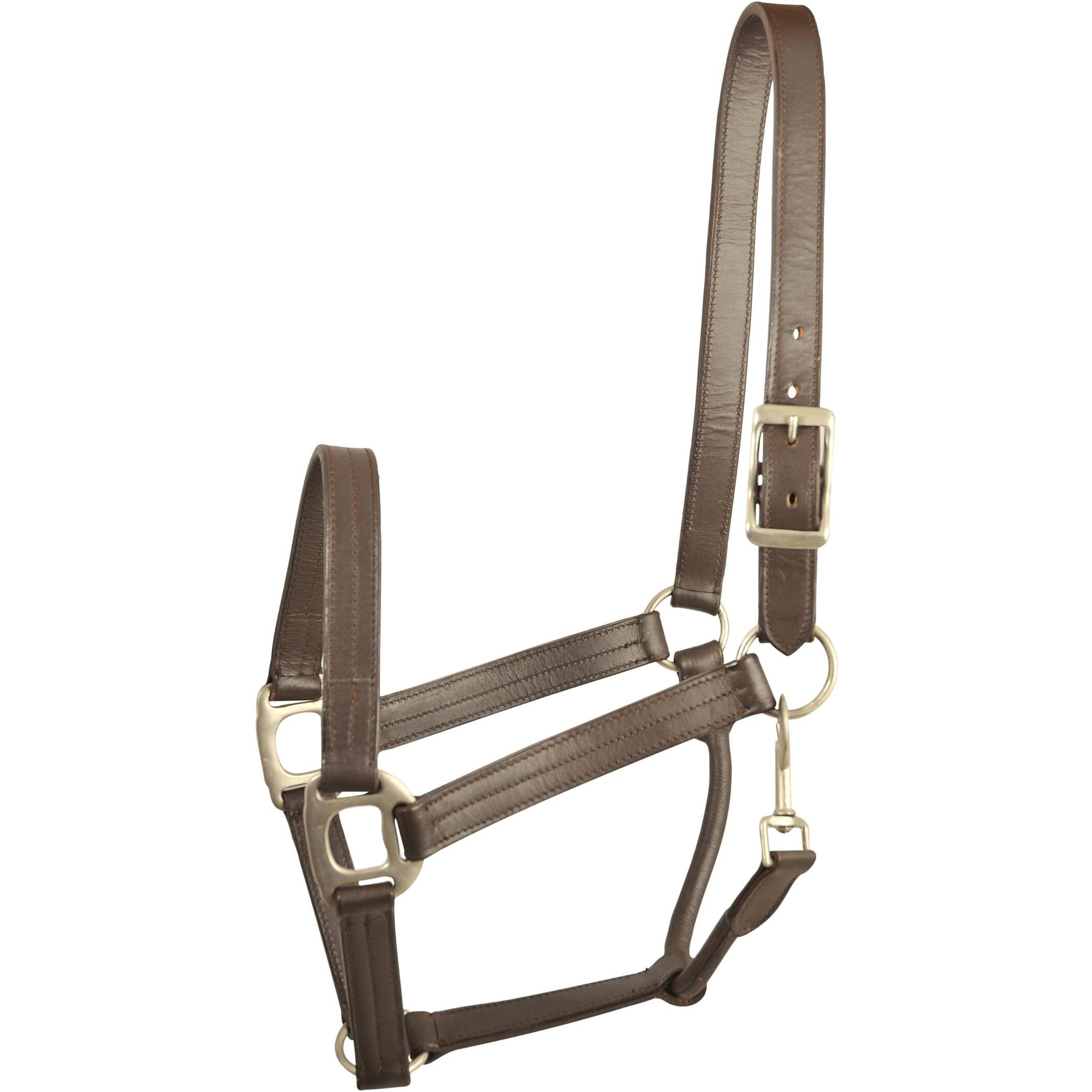 Gatsby Triple Stitched Leather Halter Horse Bron