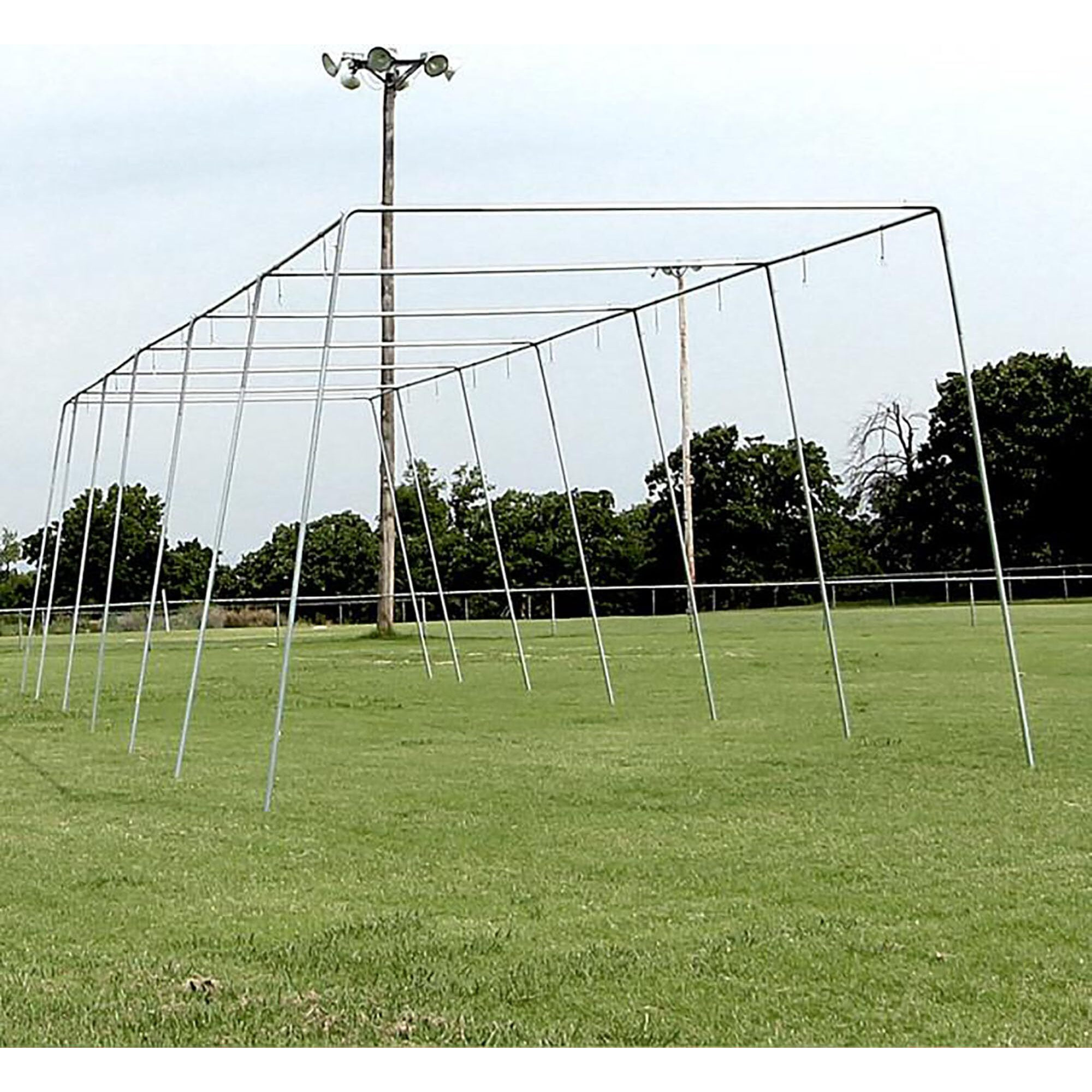 Cimarron Sports Outdoor Practice 55x12x12 1-1/2  Batting Cage Frame Corners - 10 Poles Not Included