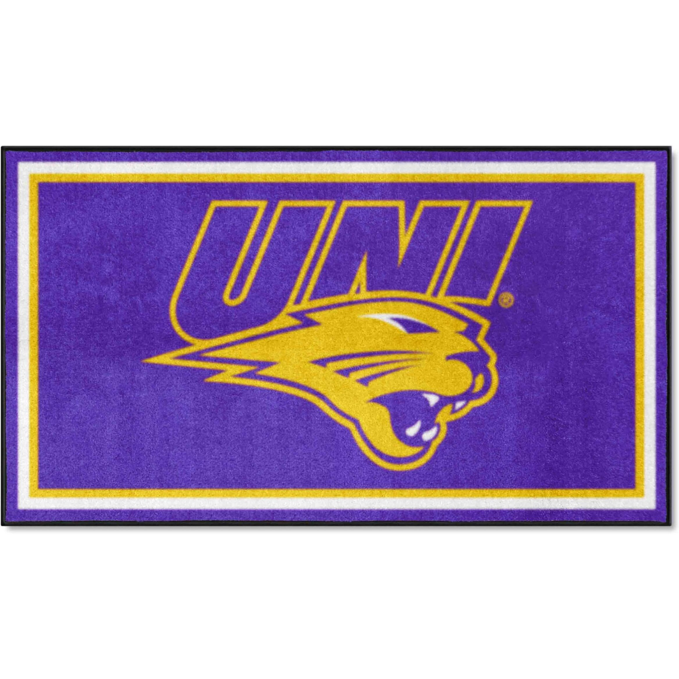 FANMATS 26941 NCAA Northern Iowa Panthers 3ft. x 5ft. Plush Area Rug | Sports Fan Area Rug, Home Decor Rug and Tailgating Mat