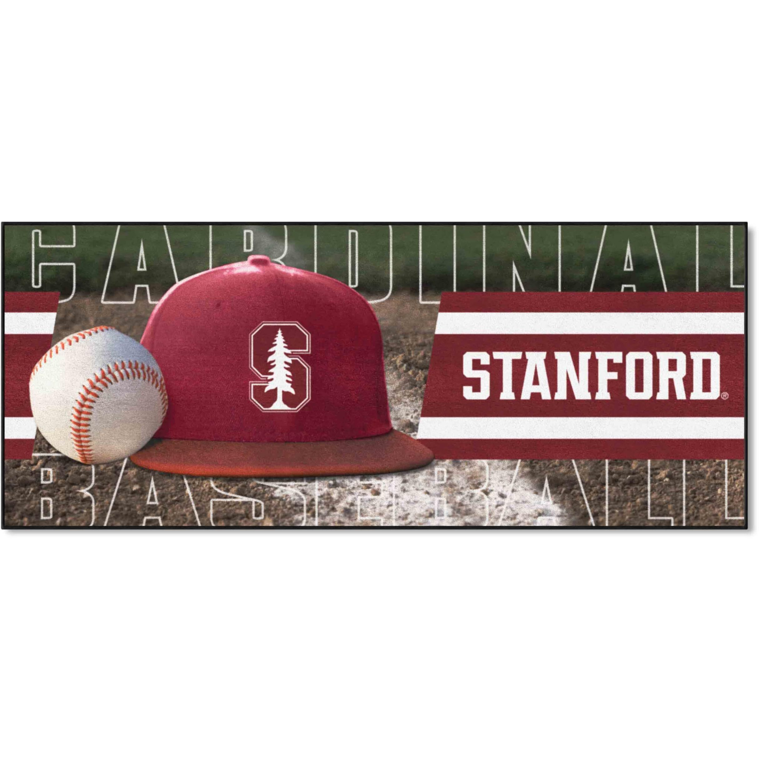 FANMATS 28015 NCAA - Stanford Cardinal Baseball Runner Rug - 30in. x 72in. | Sports Fan Area Rug Mat and Tailgating Mat