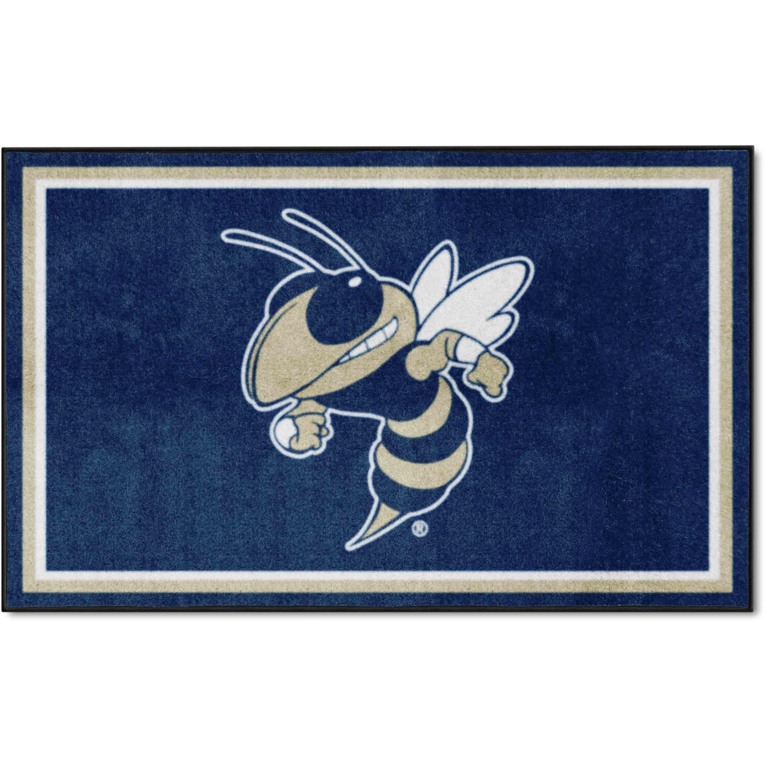 FANMATS 24011 Georgia Tech Buzz 4ft. X 6ft. Plush Area Rug