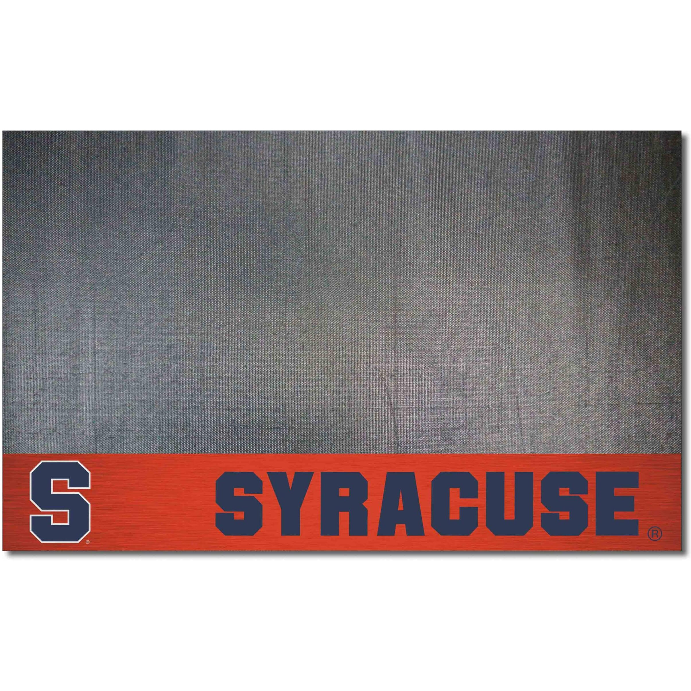 FANMATS 27584 Syracuse Orange Vinyl Grill Mat - 26in. x 42in. - Deck Patio Protective Mat | Oil, flame, and UV resistant