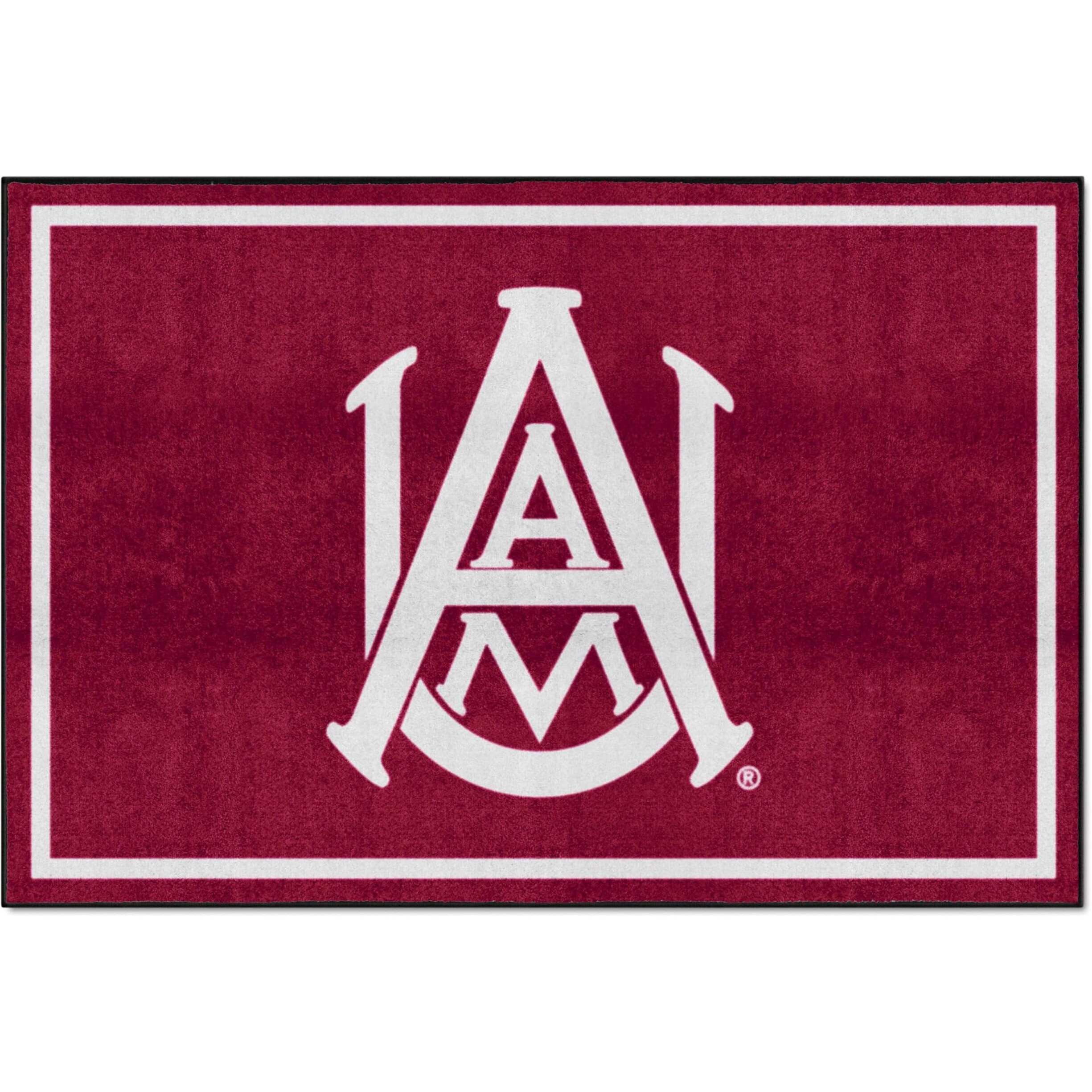 FANMATS 32729 Alabama Agricultural & Mechanical University 5ft. x 8 ft. Plush Area Rug