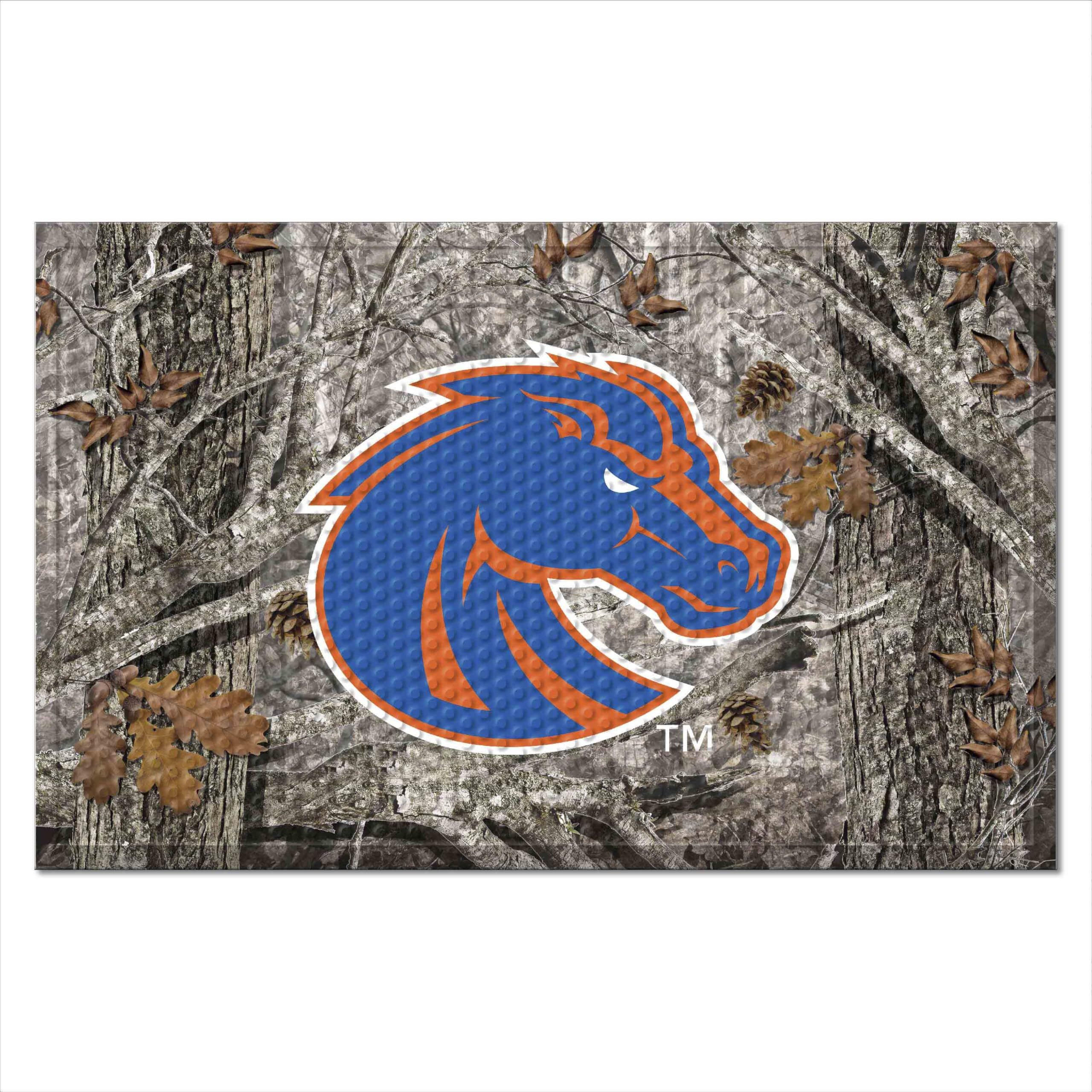 FANMATS 32900 Boise State University Rubber Scraper Door Mat