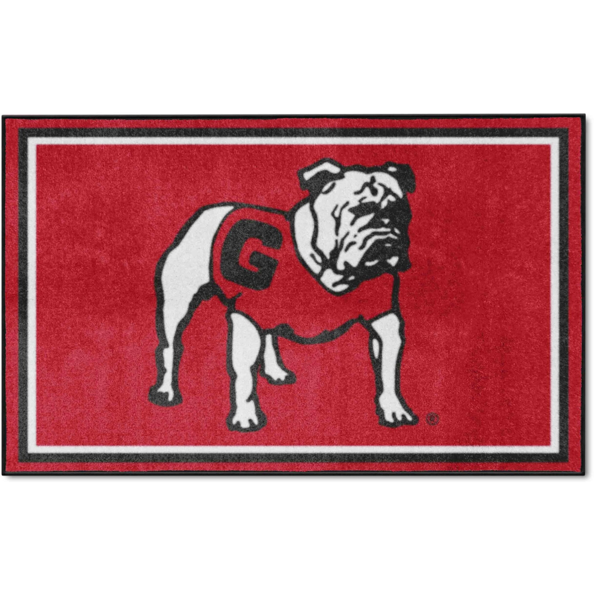 FANMATS 35692 Georgia Bulldogs 4ft. x 6ft. Plush Area Rug