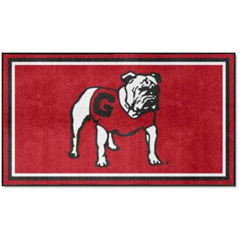 FANMATS 35691 Georgia Bulldogs 3ft. x 5ft. Plush Area Rug